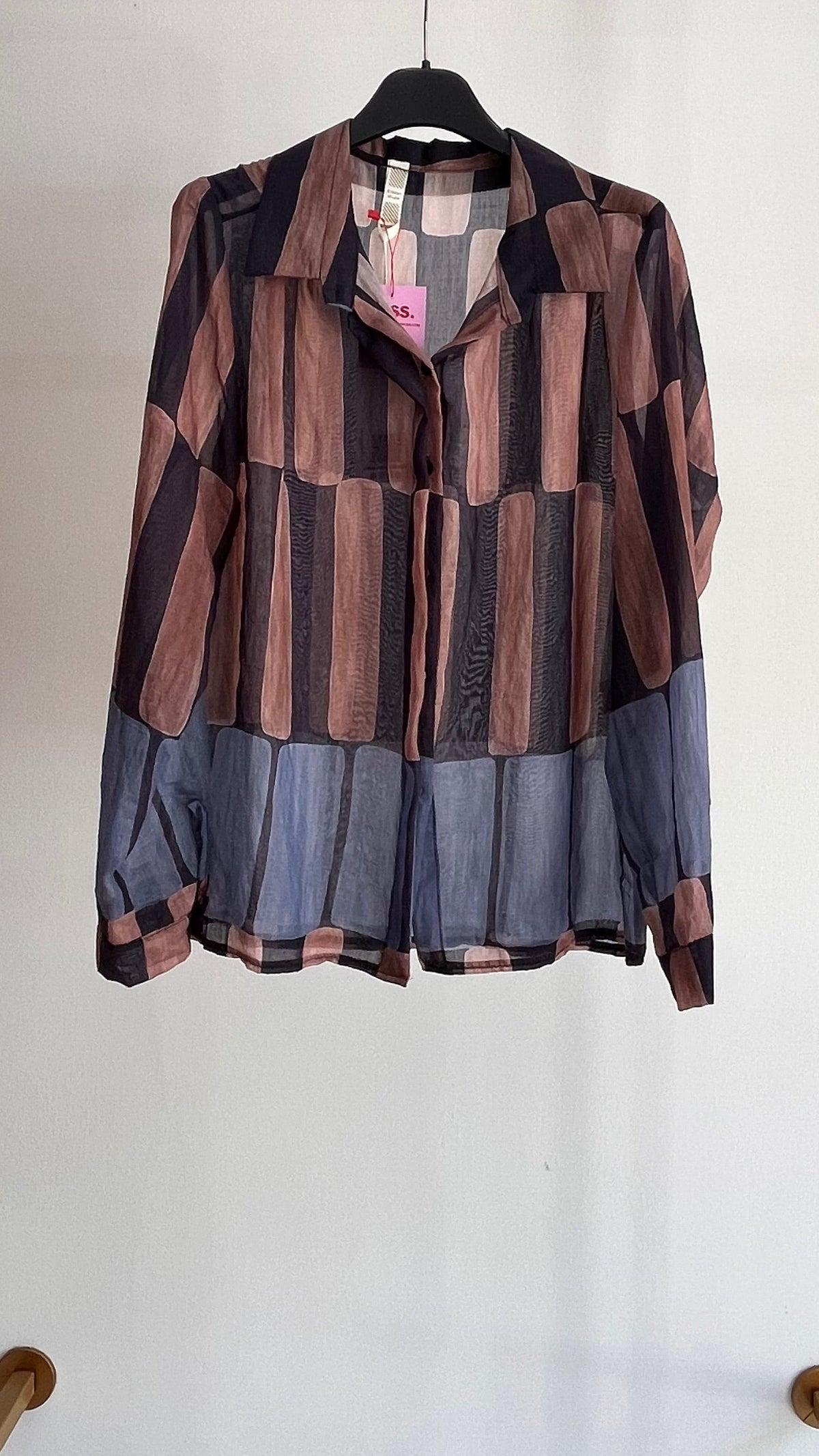 Camicia Giovanna – Camicia in Chiffon con Stampa Geometrica