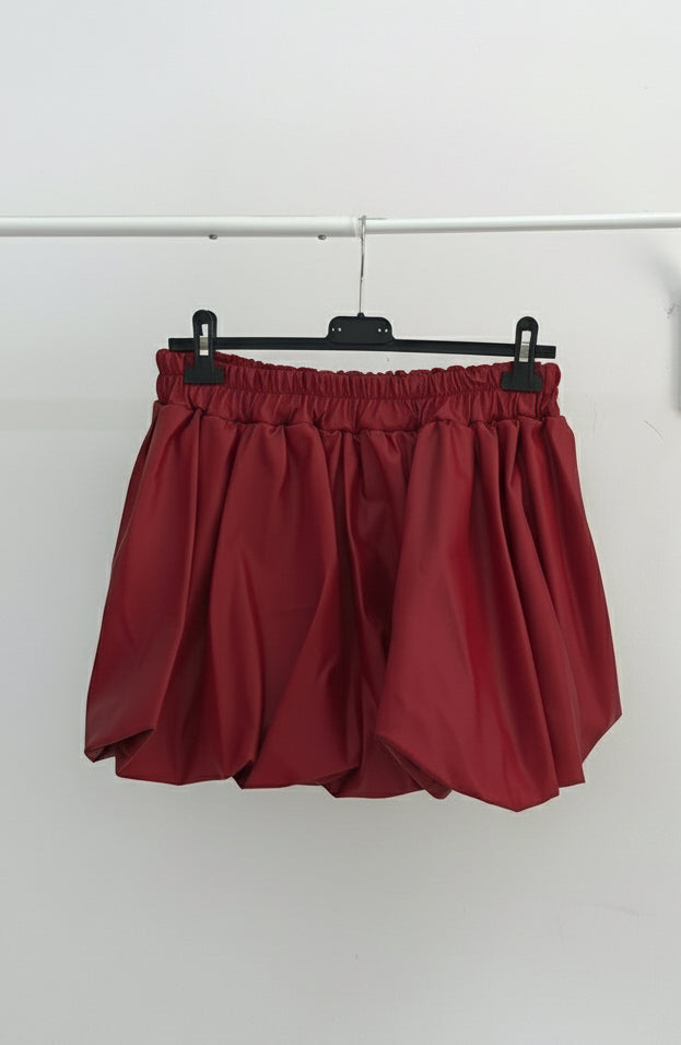 Gonna Eva - Mini Gonna a Palloncino in Ecopelle