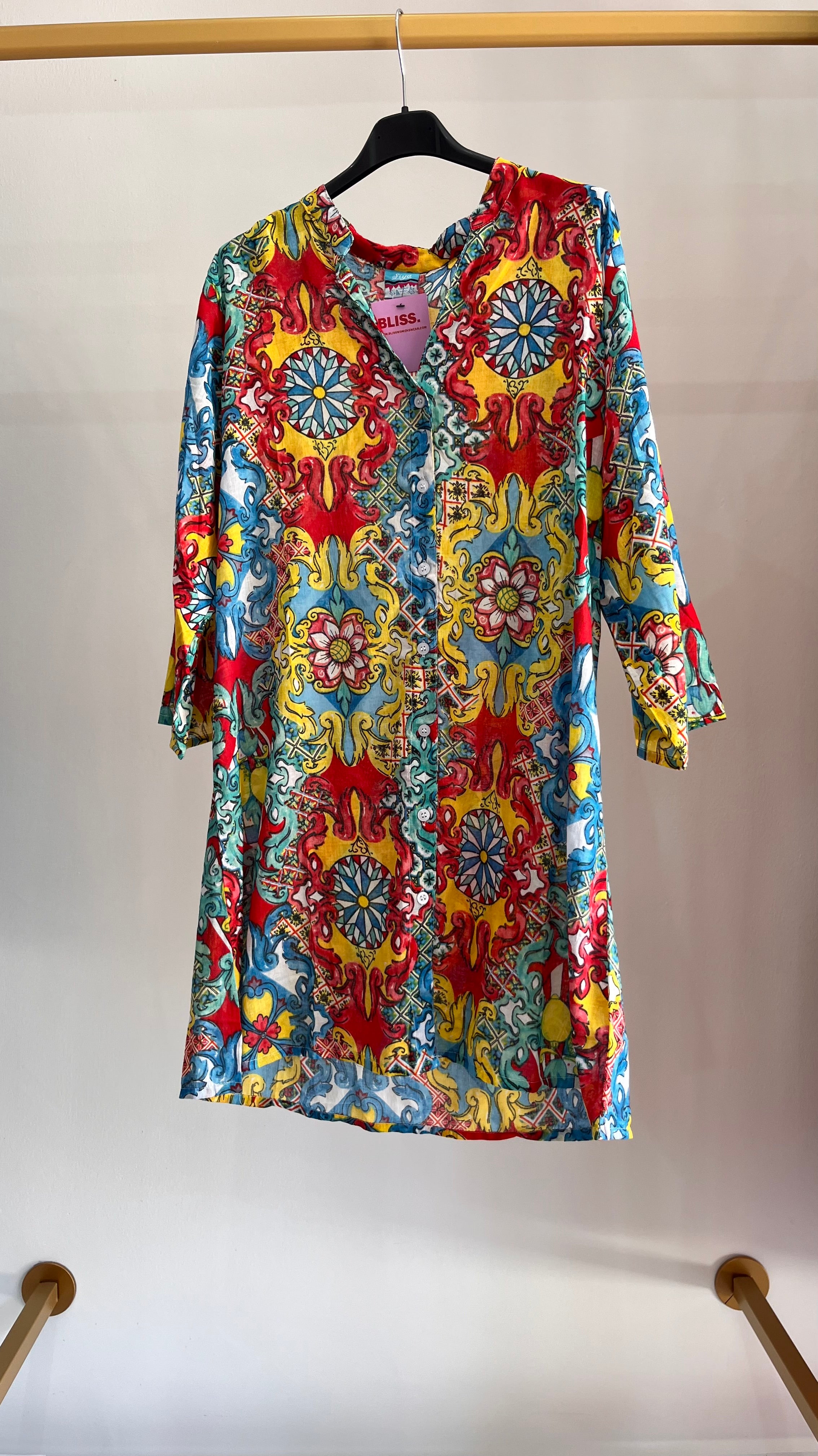 Camicia Mare Catania – Copricostume Donna Stampa Maiolica