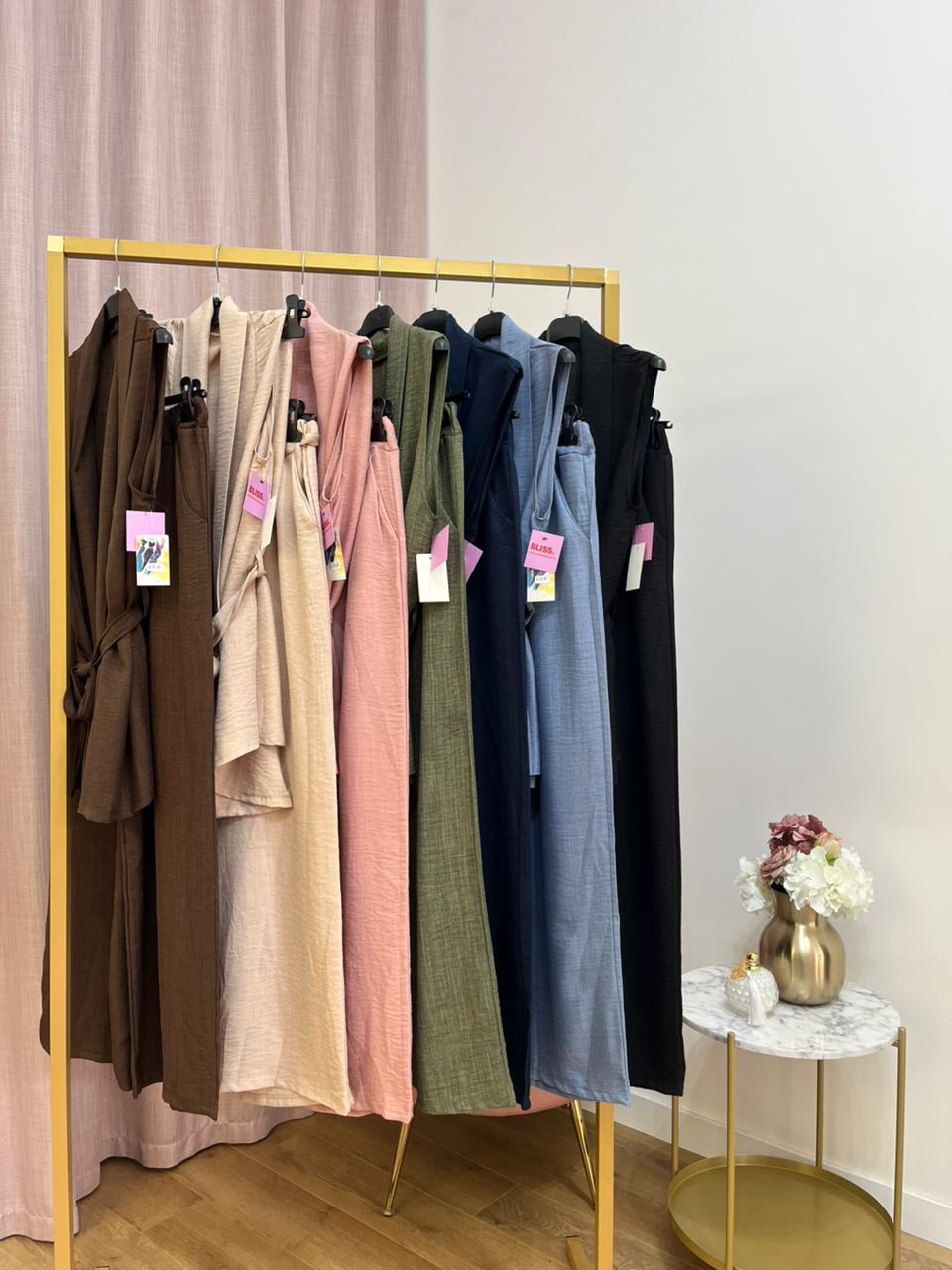 Coordinato Letizia – Gilet con Cintura e Pantalone | Taglia Unica