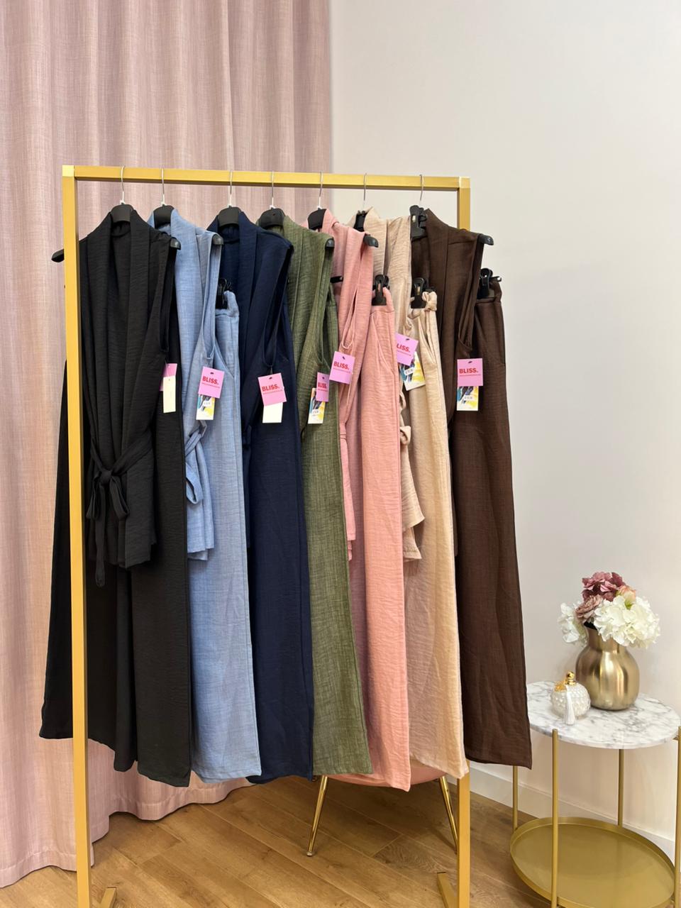 Coordinato Letizia – Gilet con Cintura e Pantalone | Taglia Unica