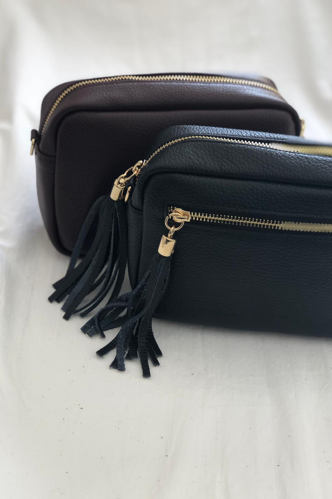 Crossbody Twist in pelle