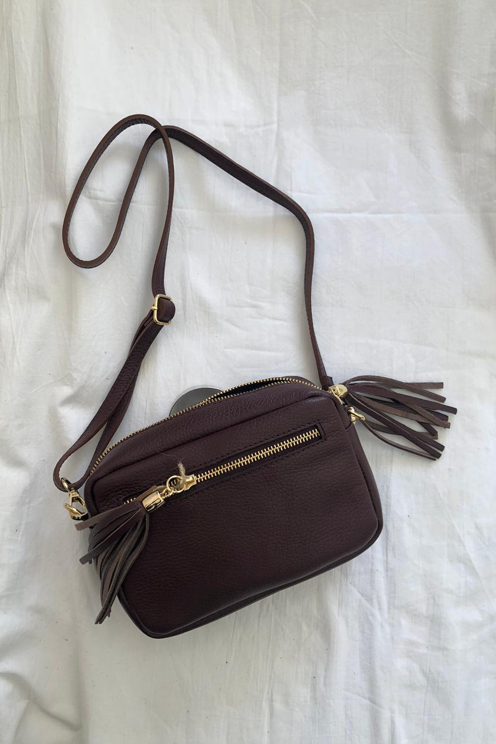 Crossbody Twist in pelle