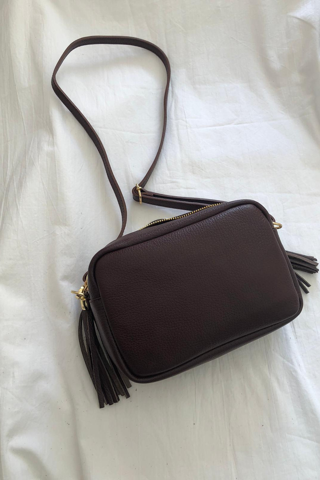 Crossbody Twist in pelle