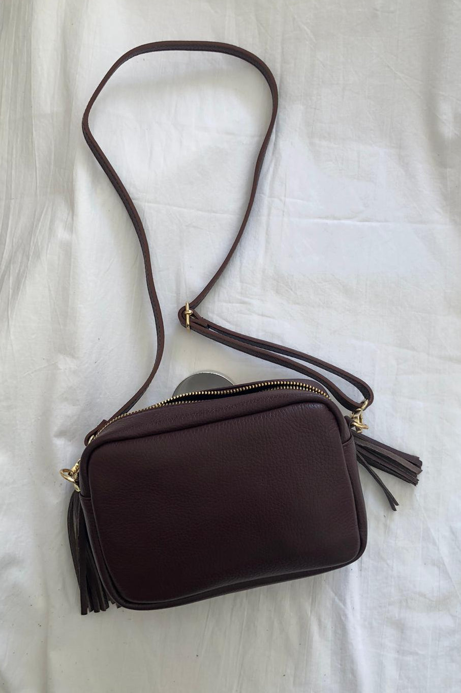 Crossbody Twist in pelle