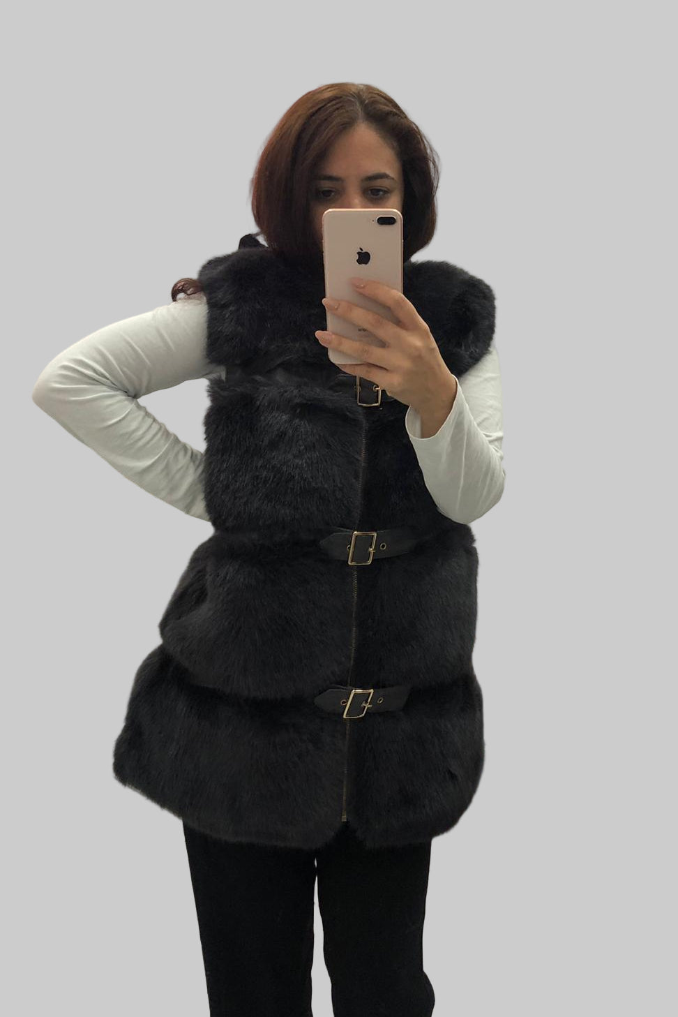 Smanicato Ecopelliccia Marianna - Gilet Pelliccia Ecologica Donna