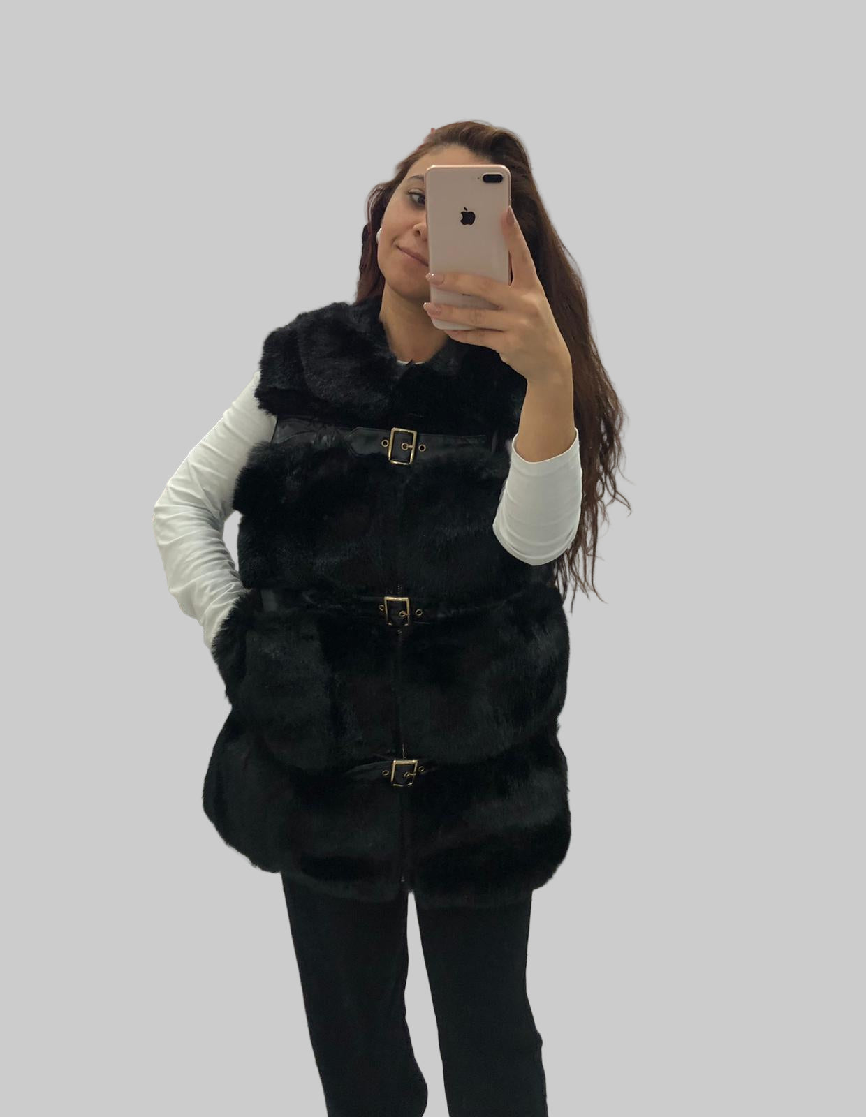 Smanicato Ecopelliccia Marianna - Gilet Pelliccia Ecologica Donna