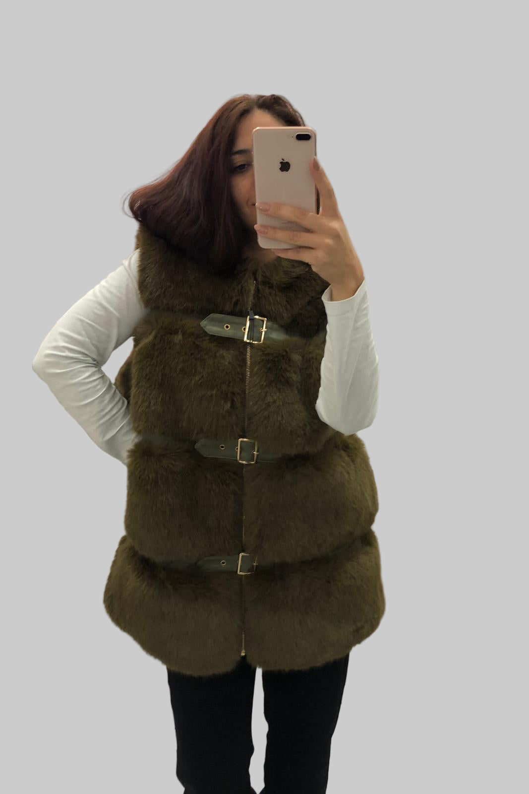 Smanicato Ecopelliccia Marianna - Gilet Pelliccia Ecologica Donna