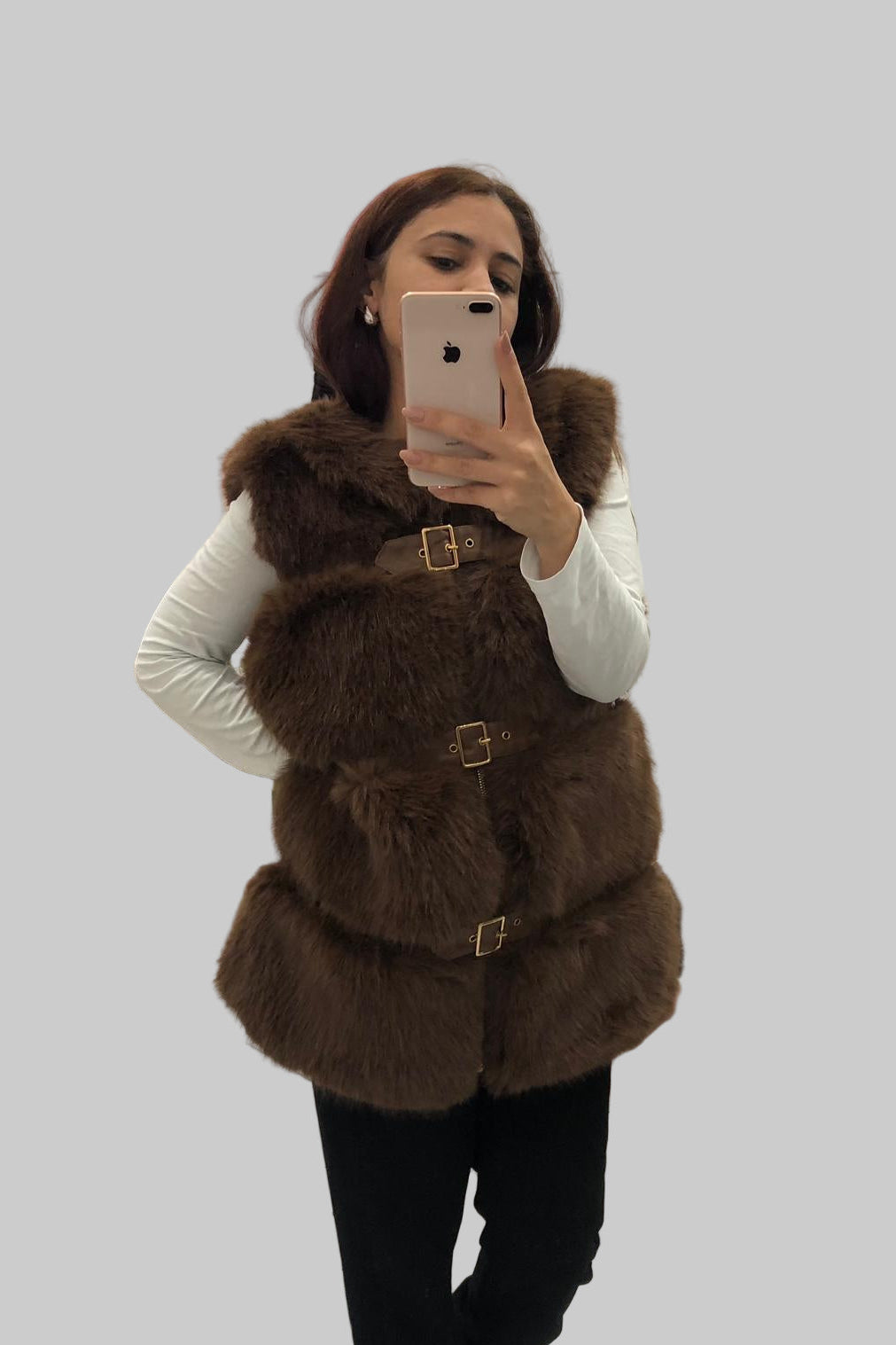 Smanicato Ecopelliccia Marianna - Gilet Pelliccia Ecologica Donna