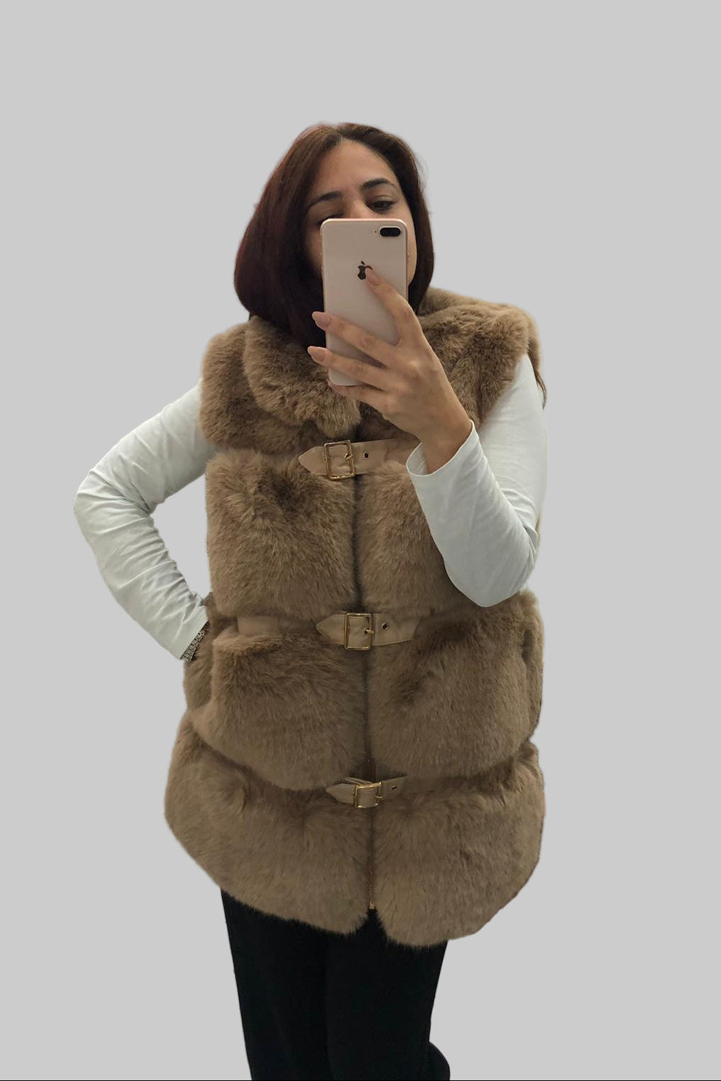 Smanicato Ecopelliccia Marianna - Gilet Pelliccia Ecologica Donna