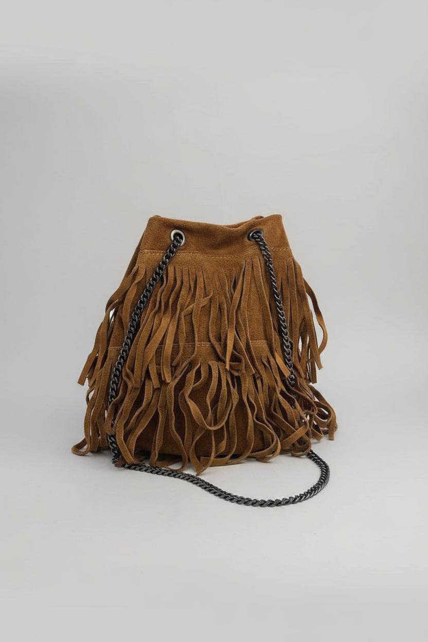 Dakota - Borsa in suede con frange