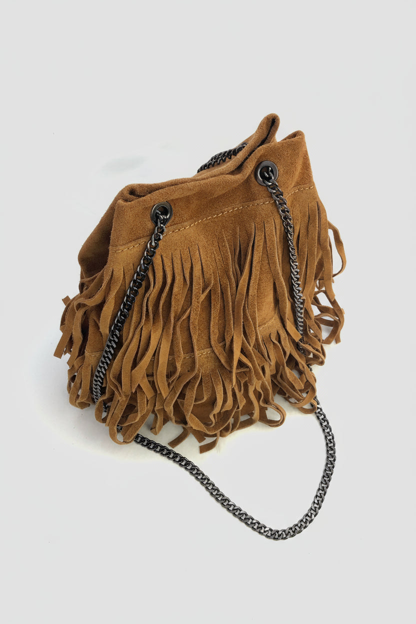 Dakota - Borsa in suede con frange