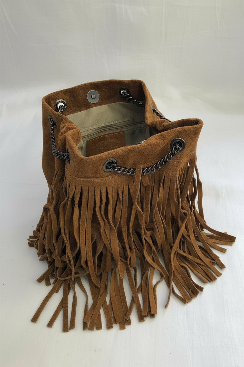 Dakota - Borsa in suede con frange