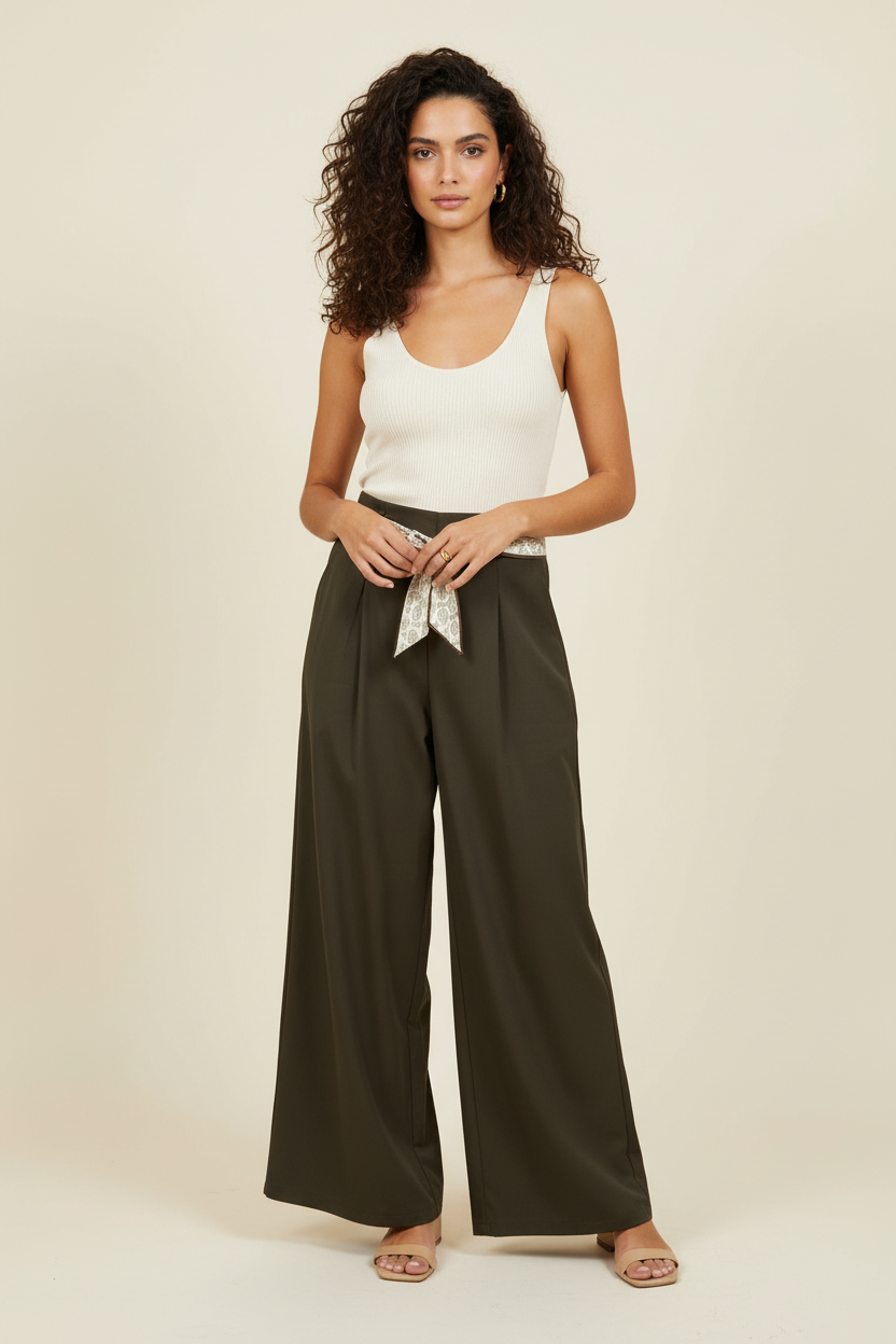 Pantalone Galia - Pantalone con Cintura Fantasia