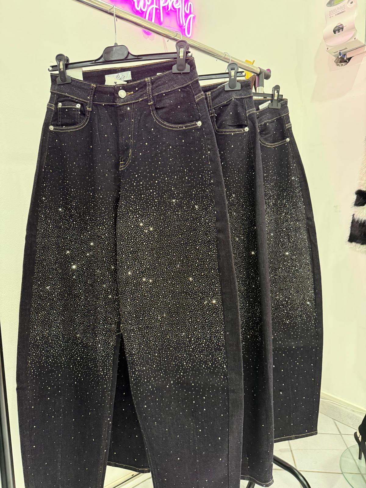 Jeans Stella- denim premium con brillantini