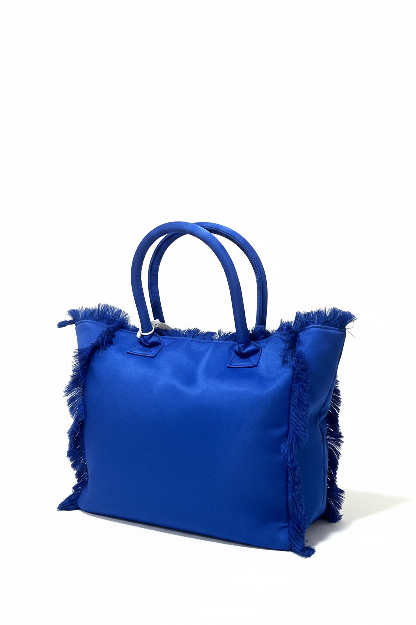 Tote Giusy - Borsa Mare con Frange – Shopper Spiaggia Donna