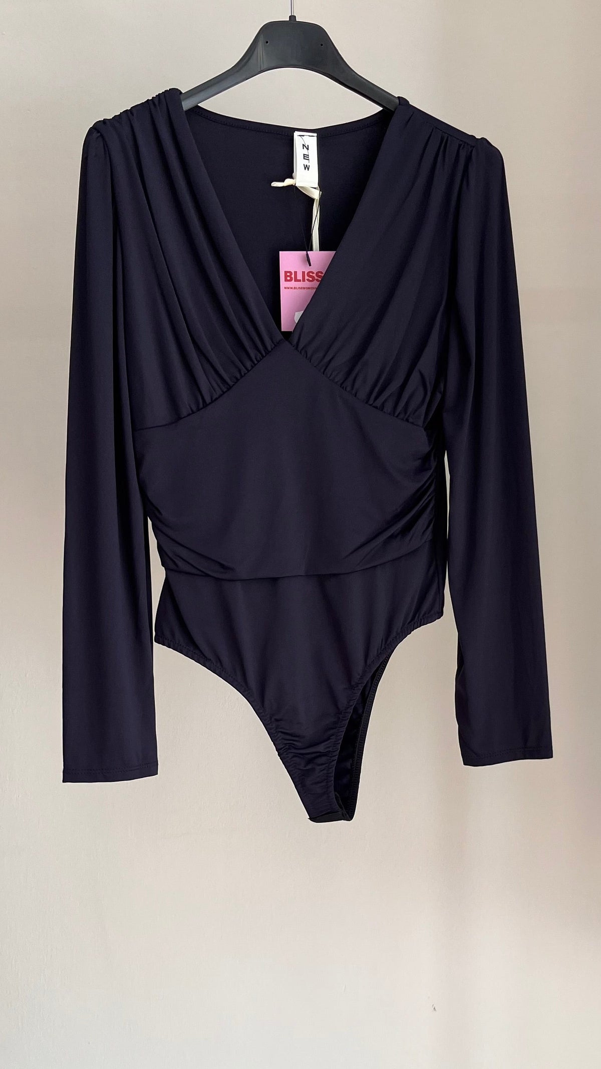 Body Barbara a maniche lunghe con scollo a V