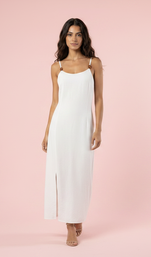 Abito Agata - Vestito a spalline con gioiello