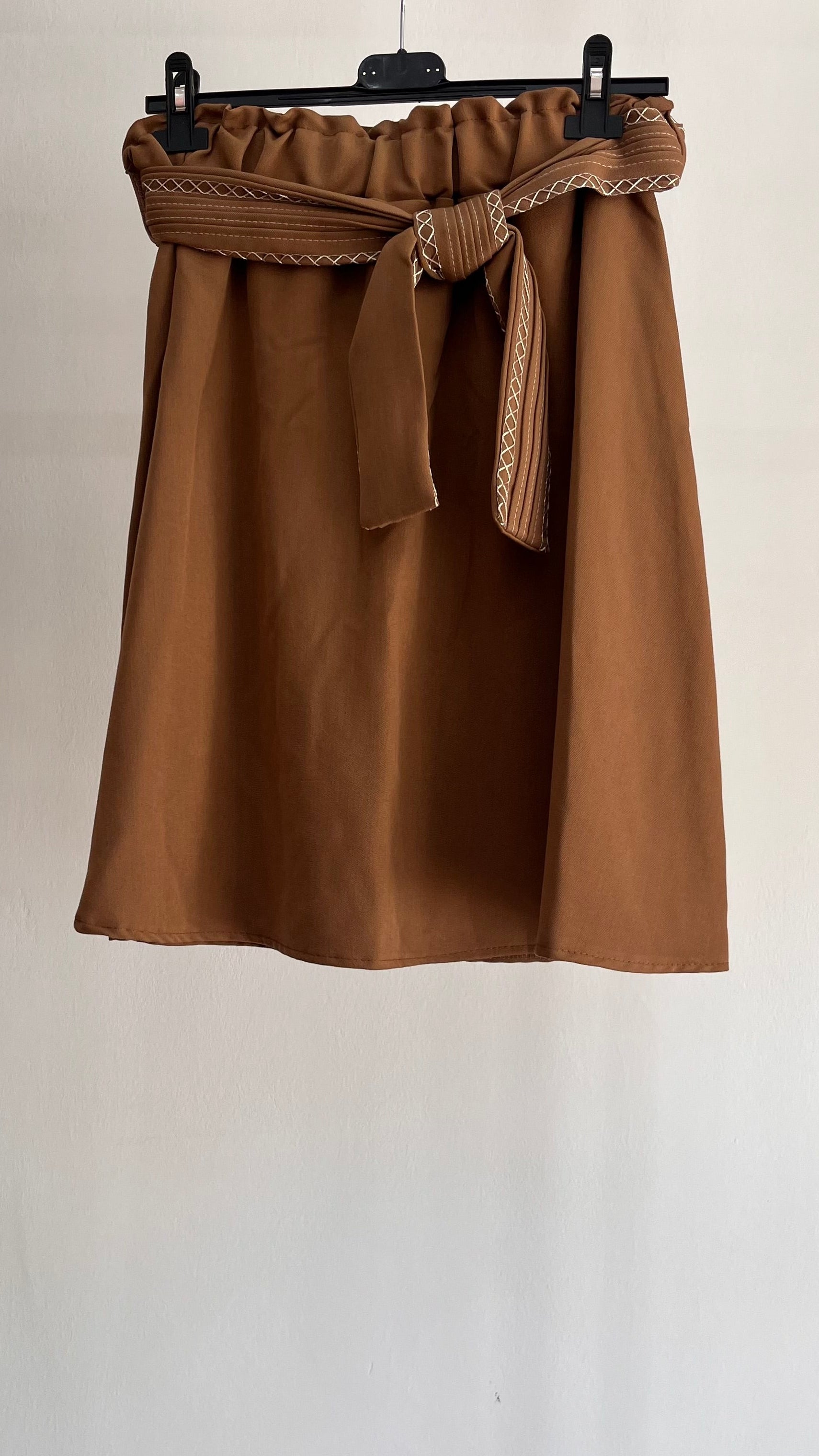 Gonna Stella - Gonna Midi stile Paper-Bag con Cintura