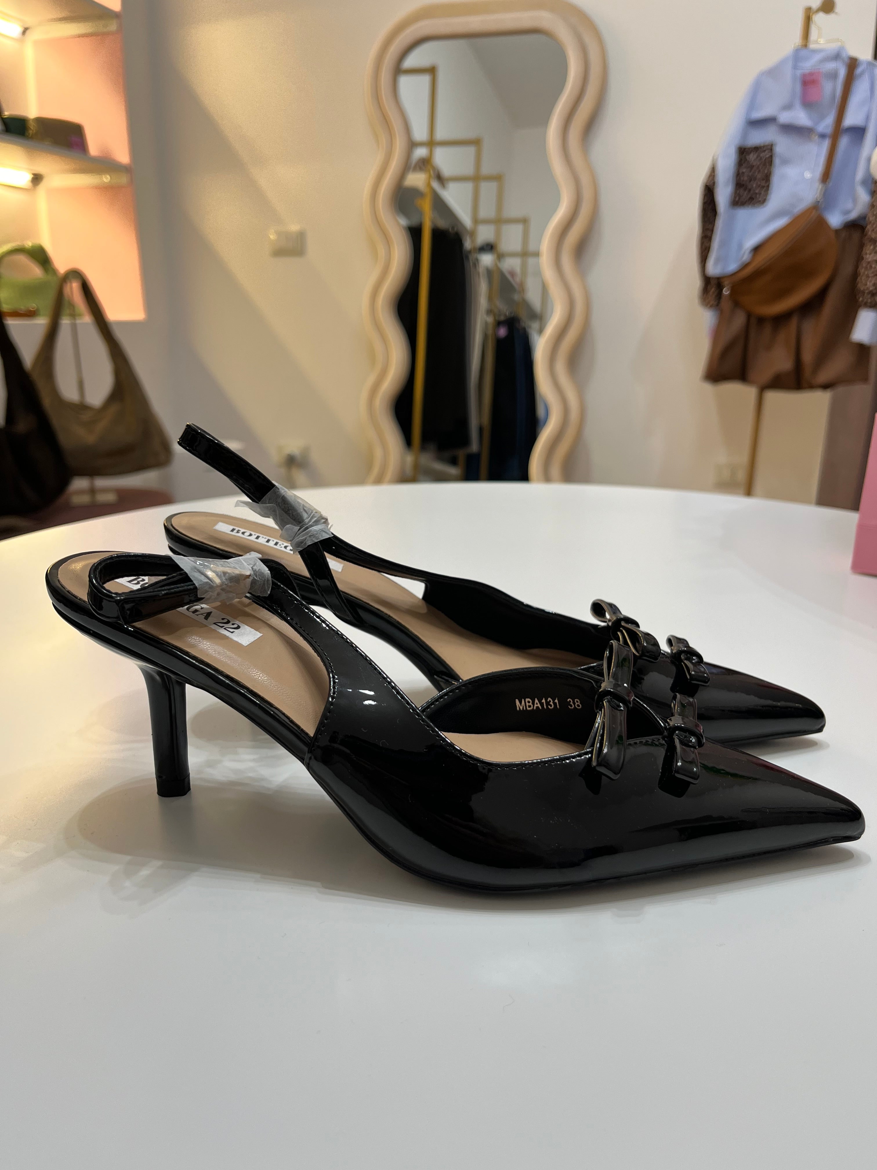 Décolleté Slingback Mina con Fiocco – Tacco 8cm