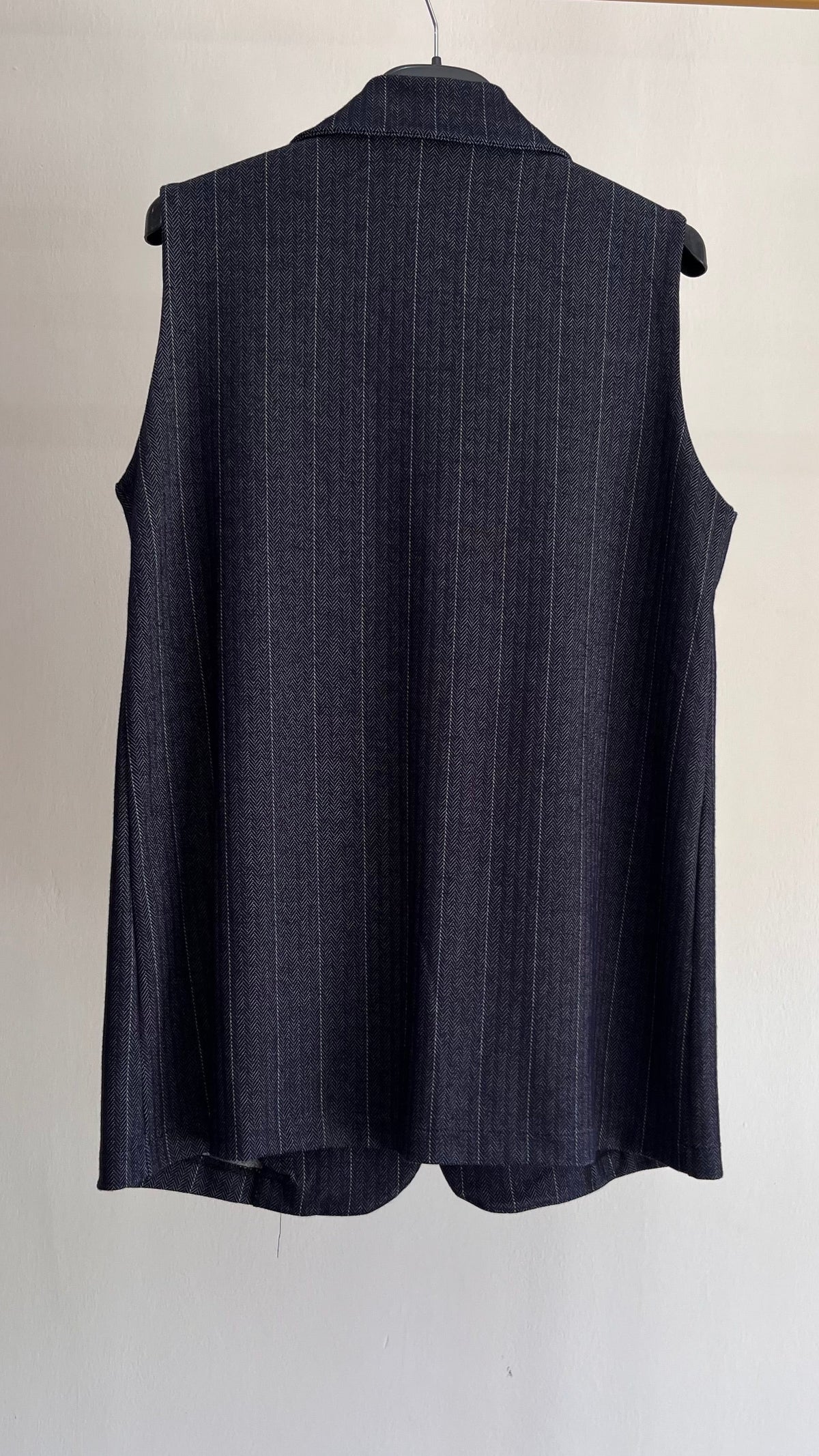 Gilet Antonella – Gessato Navy