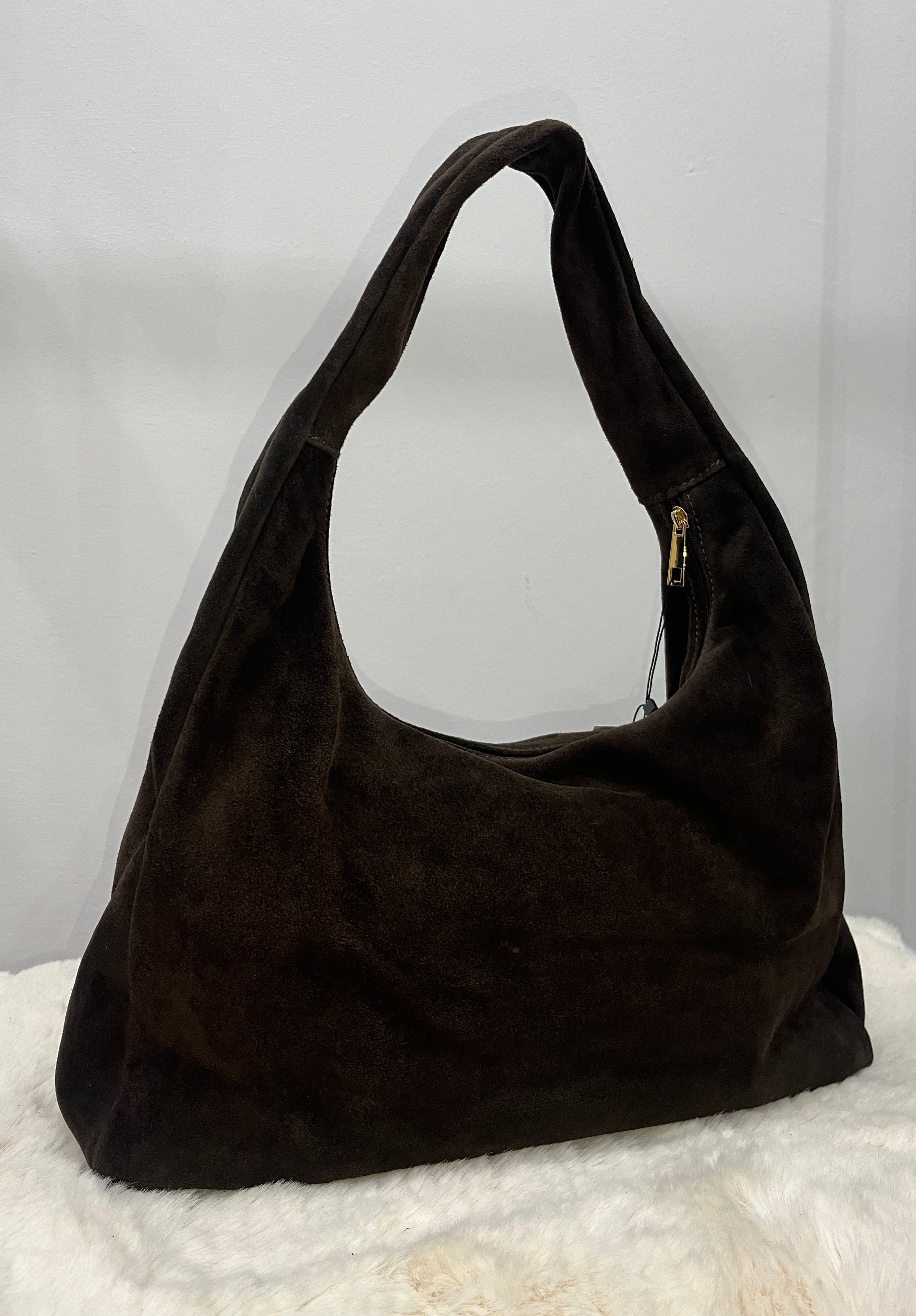 DRIFT Hobo Bag – Borsa a Sacca in Camoscio Made in Italy