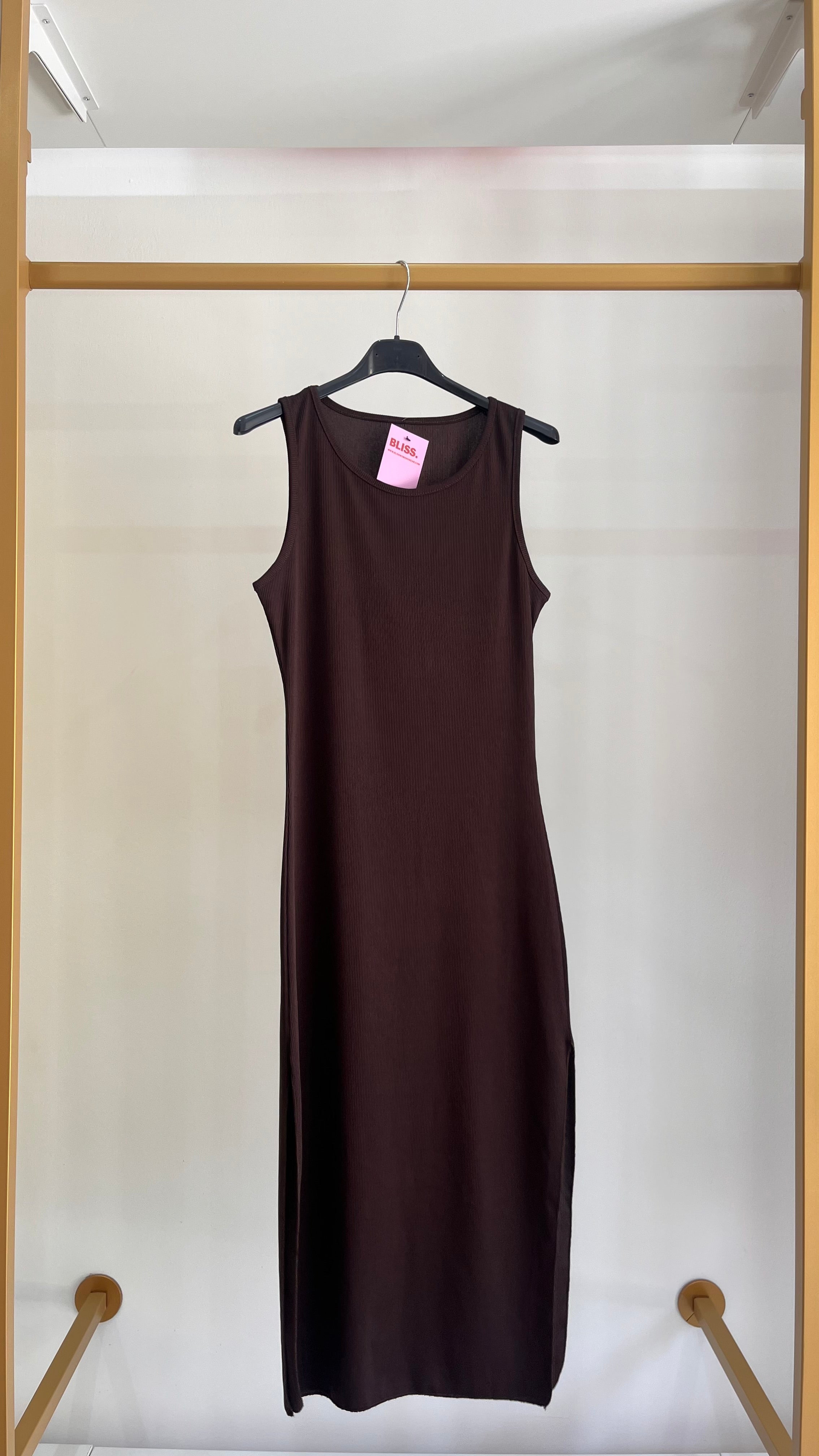 Vestito Alice — Abito Canottiera Lungo con Spacco Laterale