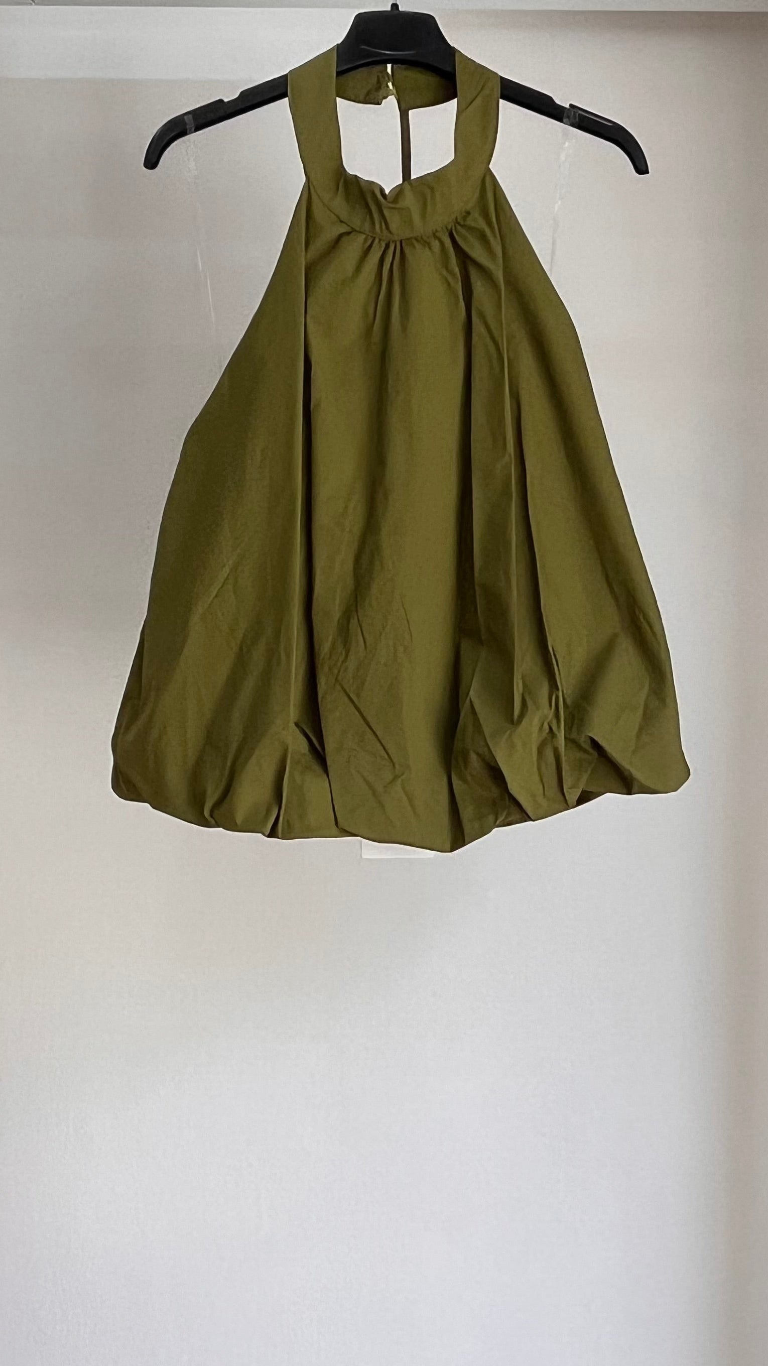 Blusa Paloma - Top Balloon con Collo Halter e Schiena Scoperta