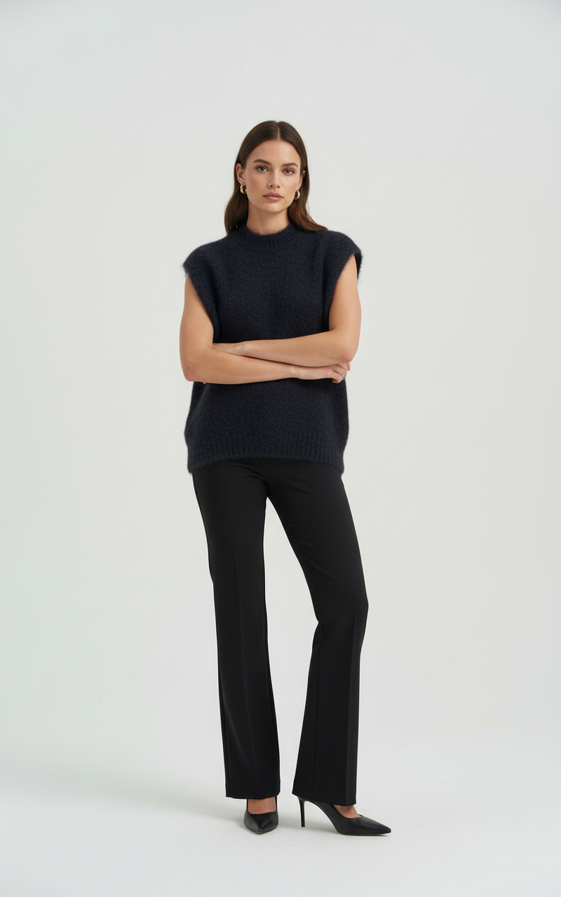 Gilet Priscilla Kid Mohair - Gilet Morbido Elegante Donna