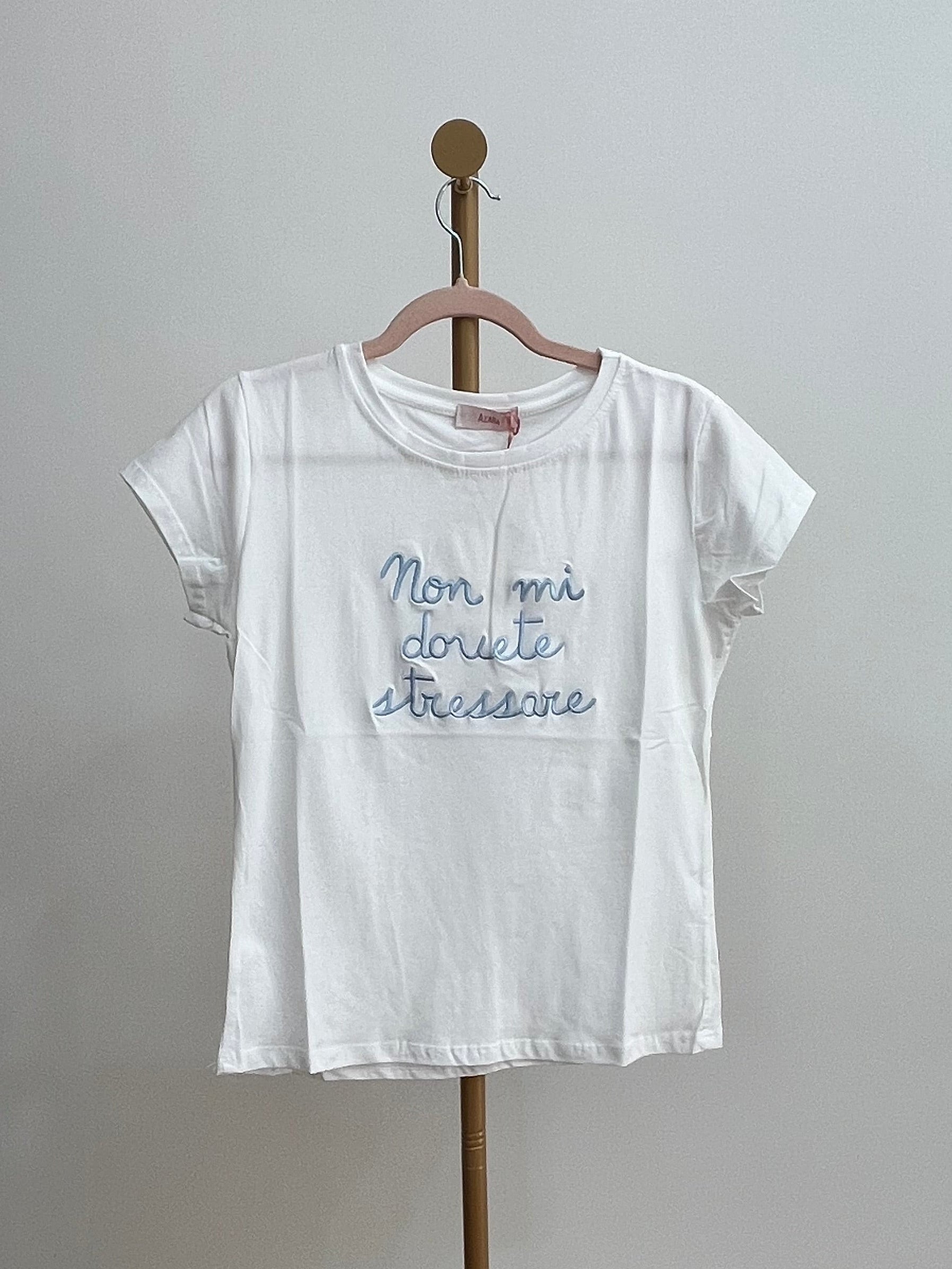 T-shirt Donna con Scritta Simpatica - Taglia Unica S-L