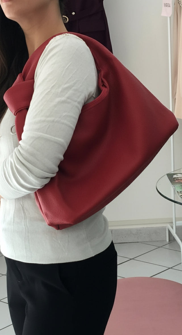 Borsa Mila Ecopelle con Nodo - Borsa a Spalla Donna