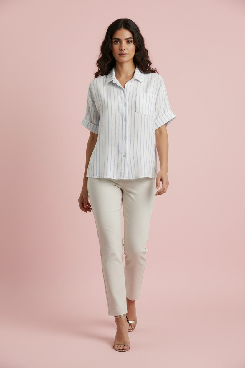 Camicia Laura — Camicia a Righe Leggera