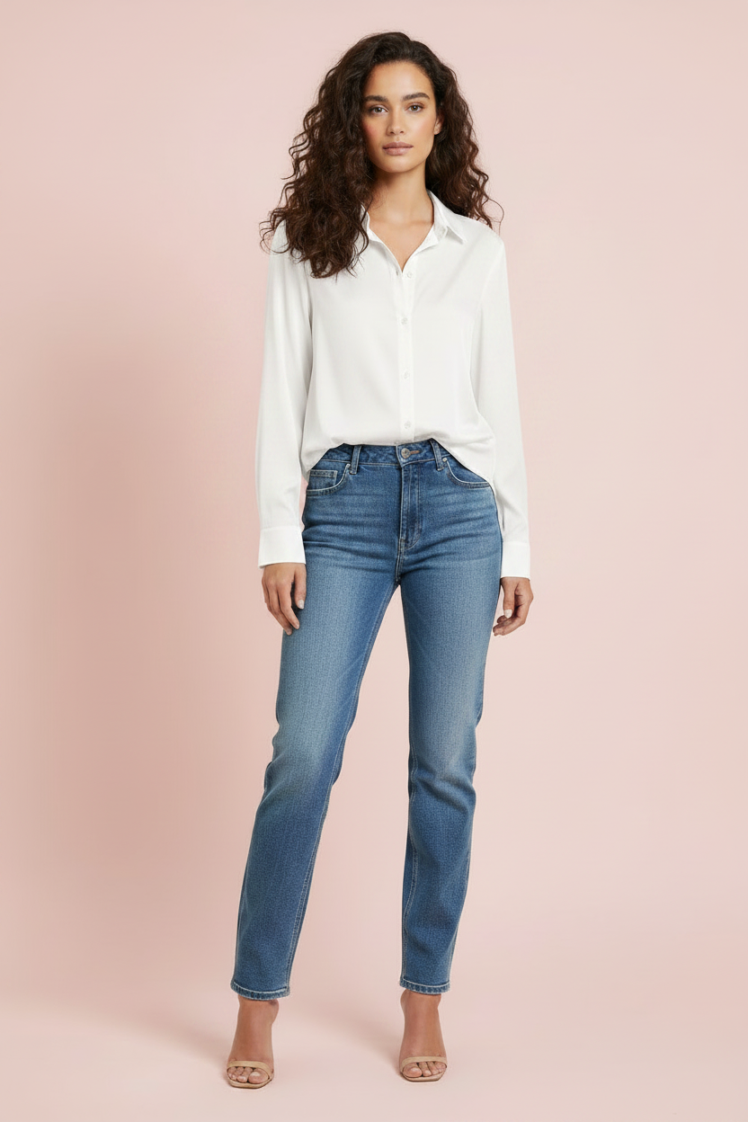 Camicia Martina - Camicia elegante fresca vestibilità regolare | Taglia Unica fino alla L