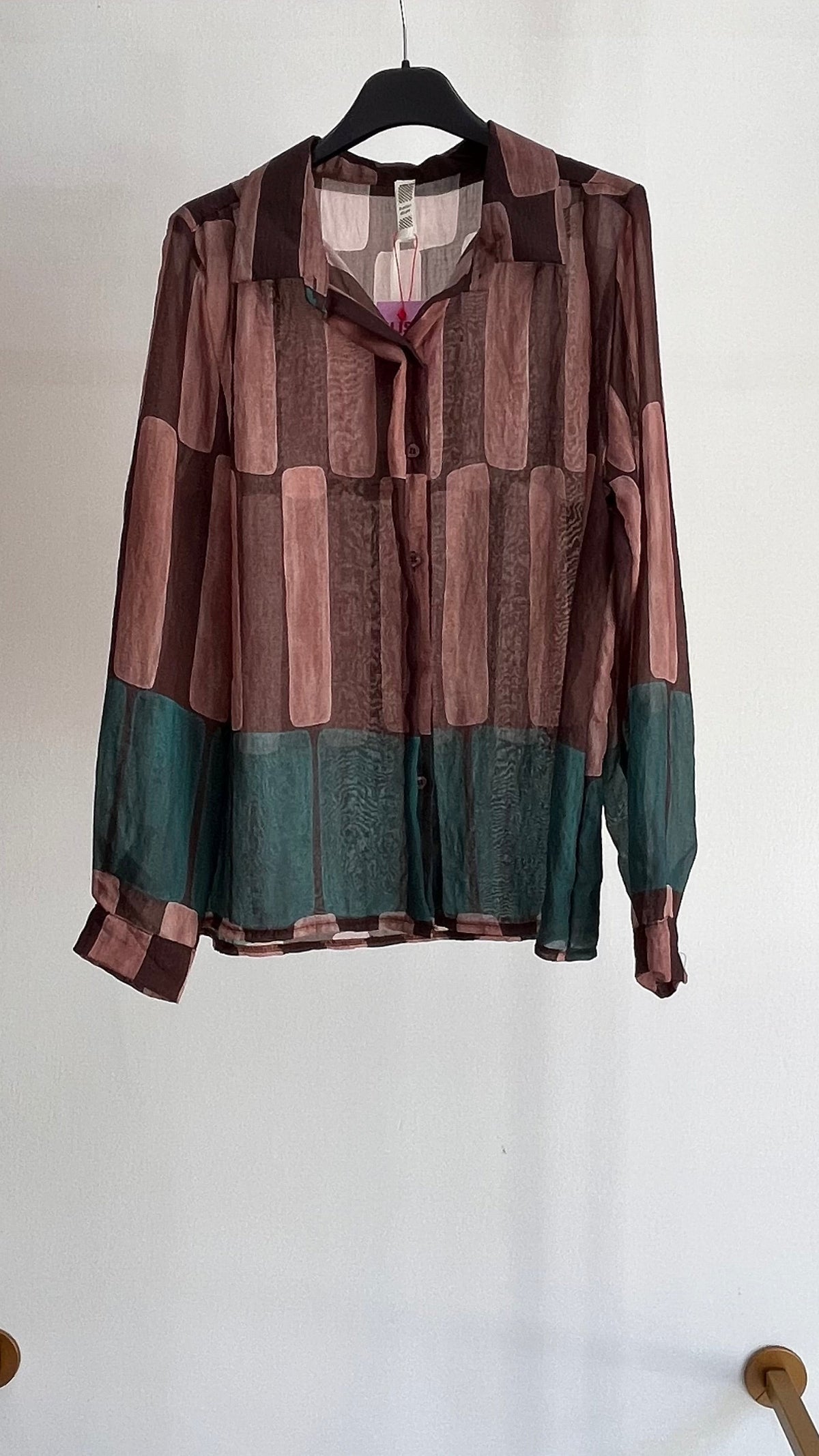 Camicia Giovanna – Camicia in Chiffon con Stampa Geometrica
