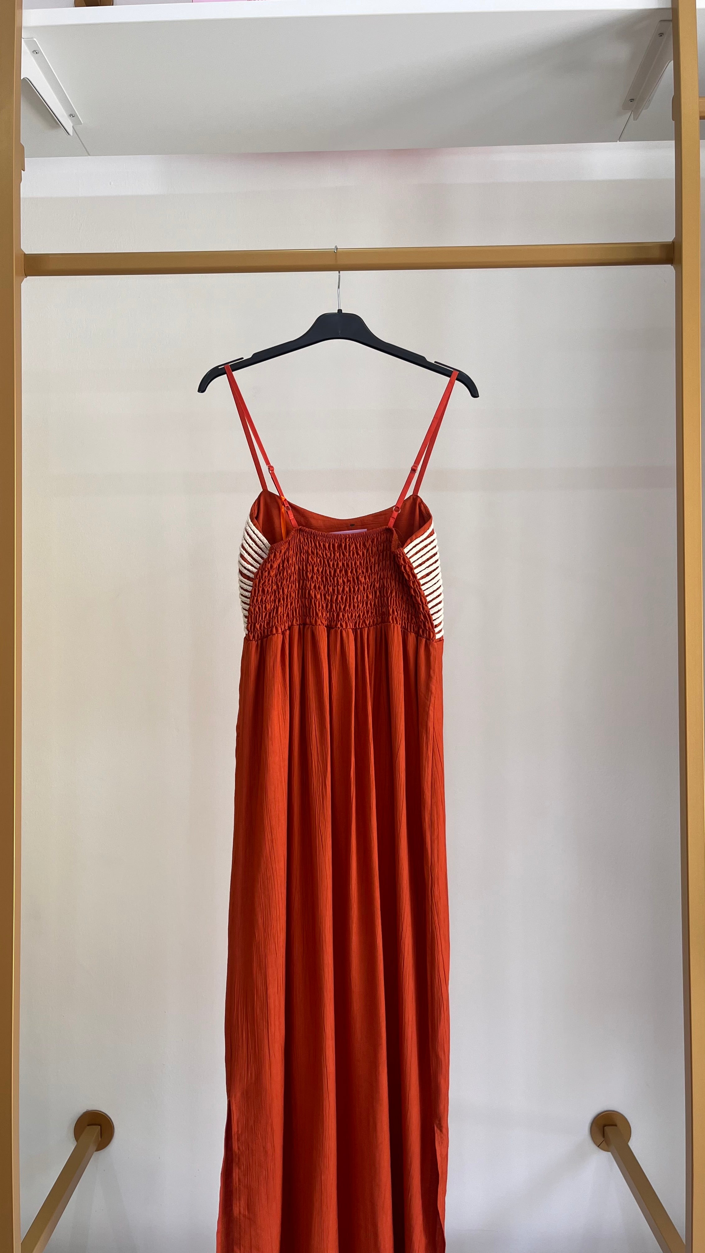 Abito Ginevra — Vestito Lungo con Bustier Ricamato e Spalline Sottili