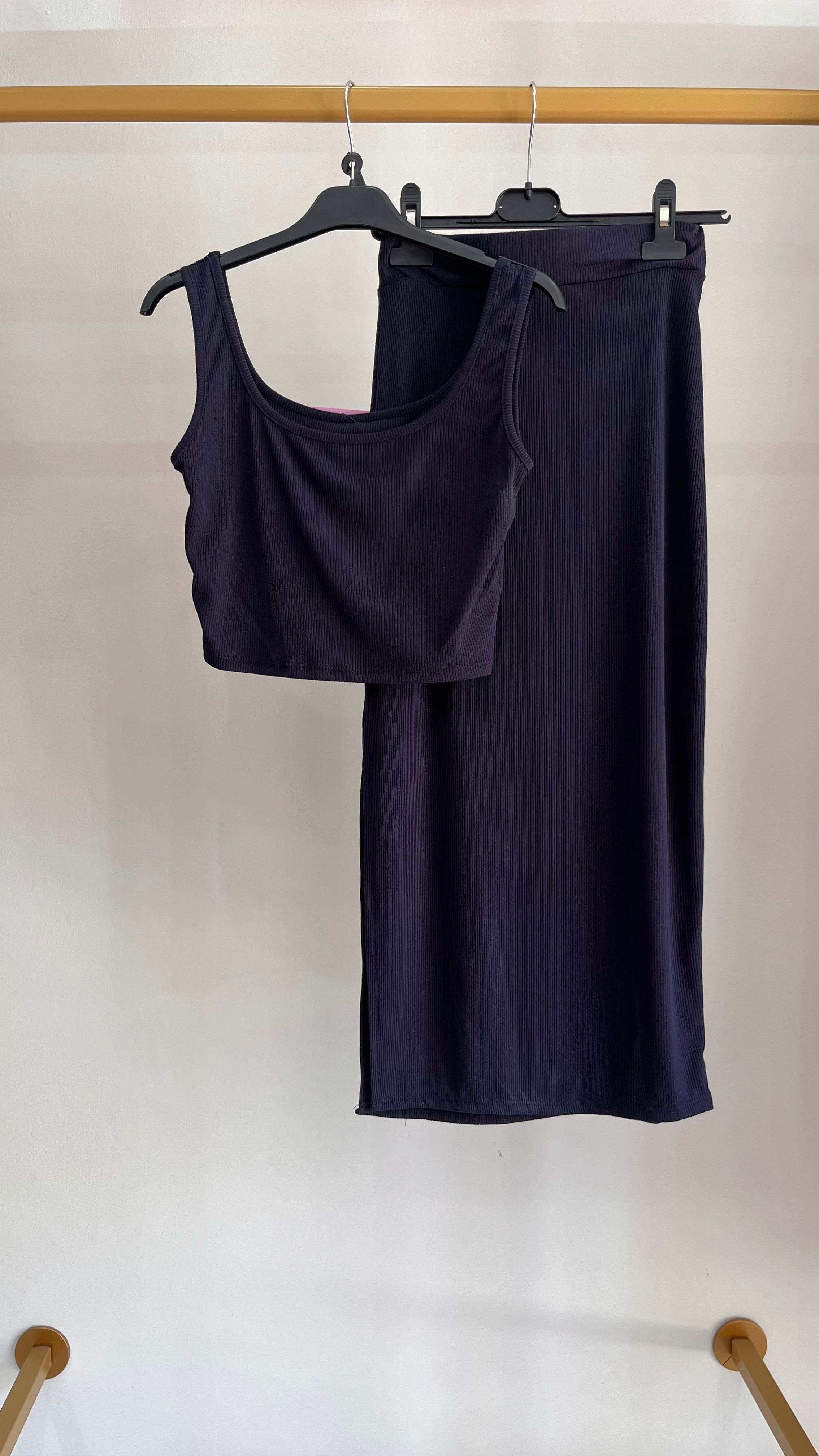 Coordinato Greta – Top Crop e Gonna Midi