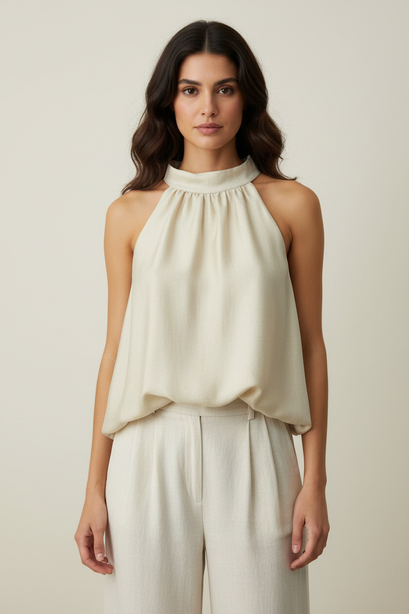 Blusa Atenas con Fiocco – Eleganza Fluida e Raffinata