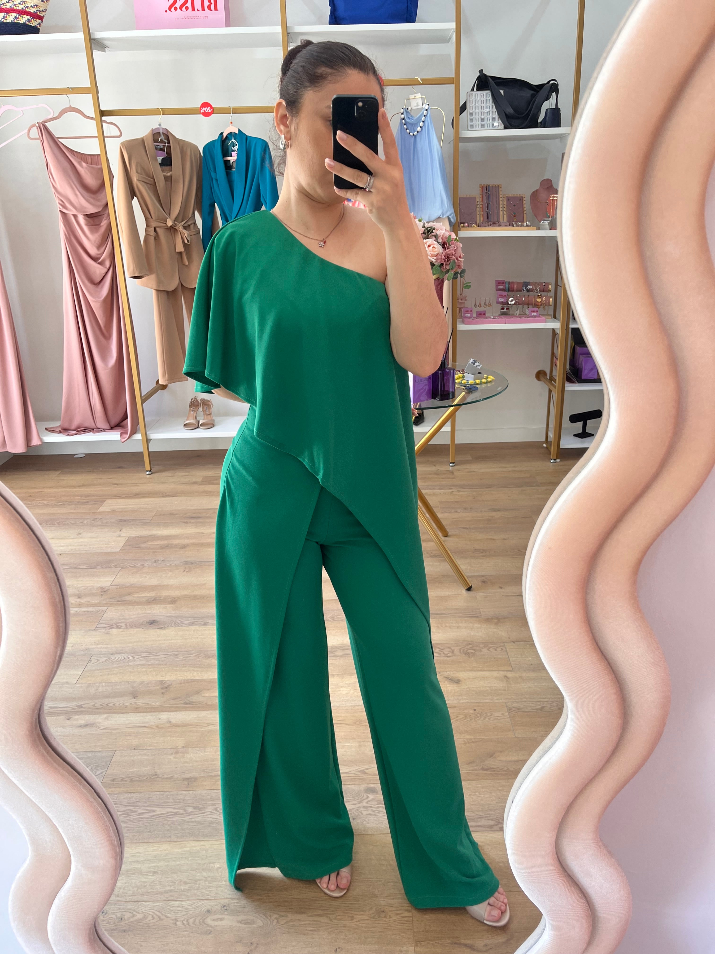 Tuta Esmeralda – Jumpsuit Donna Elegante Tinta Unita