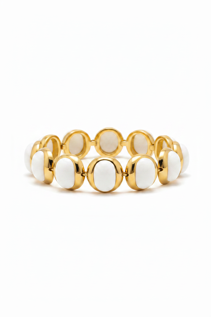 Bracciale Aura – Elementi Ovali in resina lucida