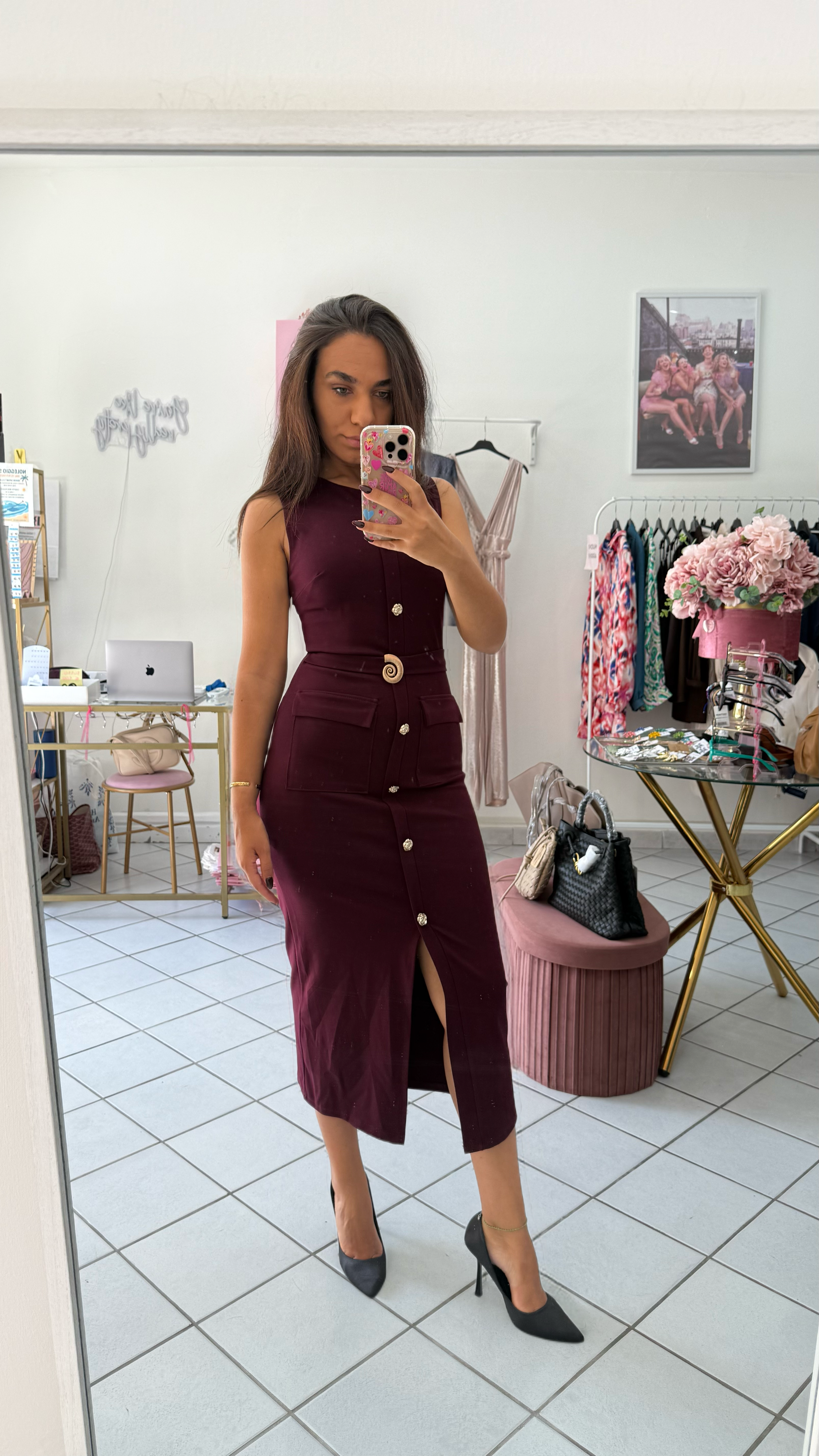 ABITO SILVIA BORDEAUX