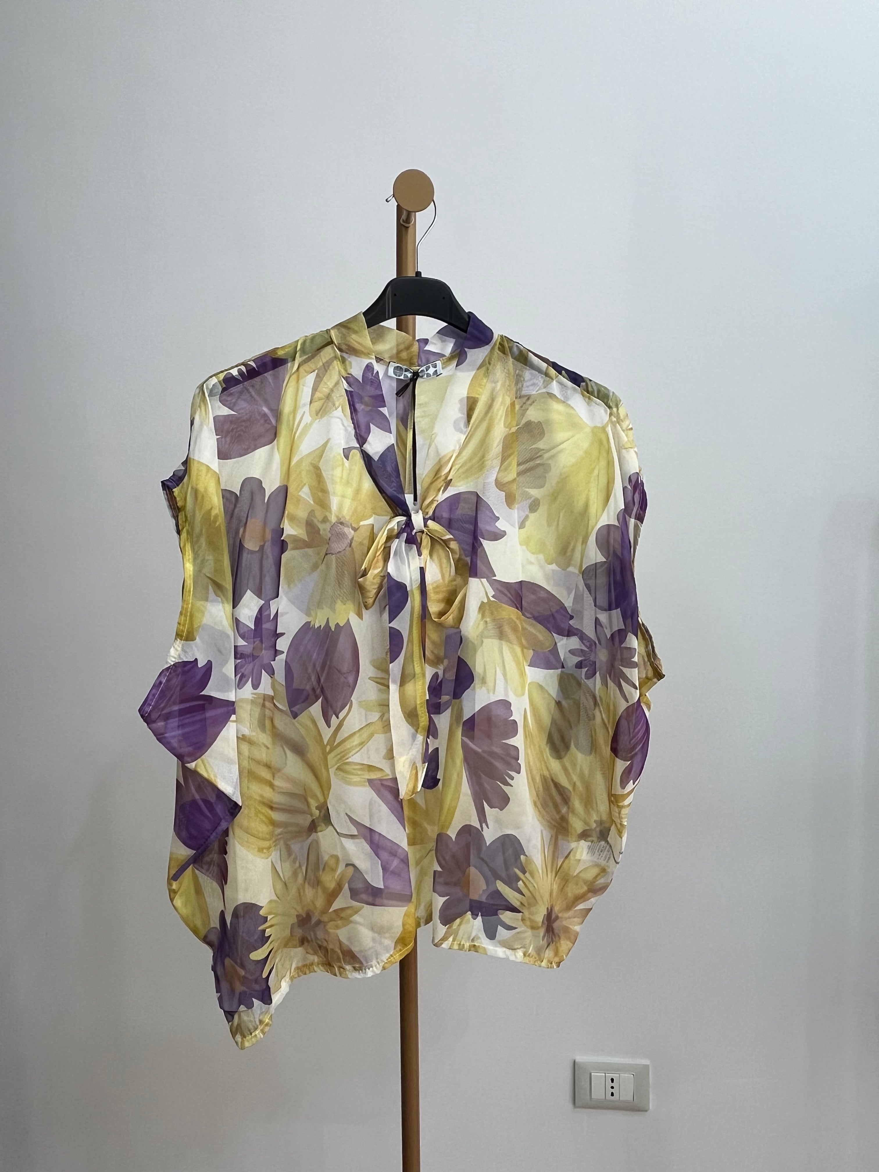 Blusa Ornella Senza Maniche con Stampa Floreale – Camicia Donna Elegante e Fresca