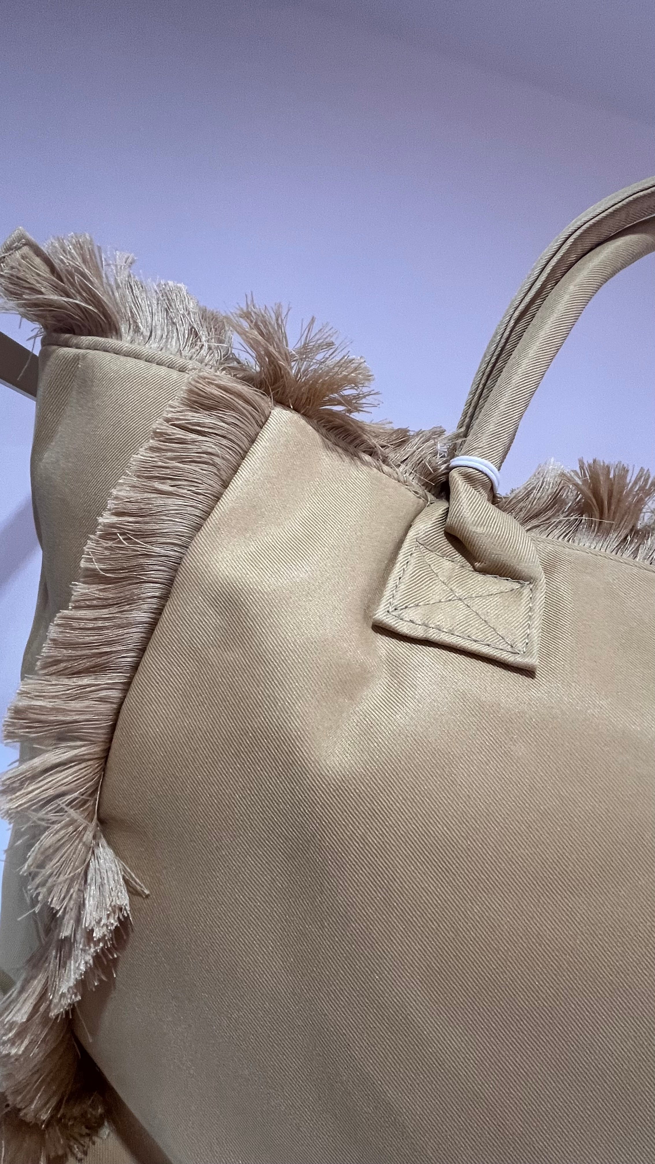 Tote Giusy - Borsa Mare con Frange – Shopper Spiaggia Donna