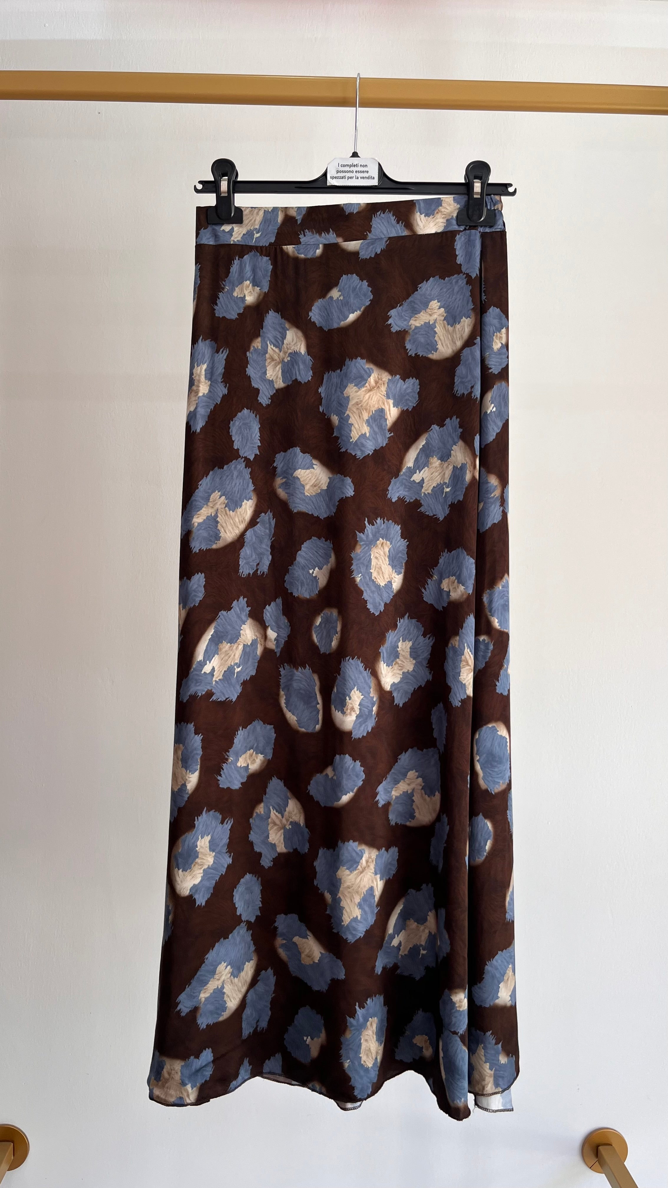 Coordinato Fedora – Top e Gonna Midi in Raso Stampa Animalier