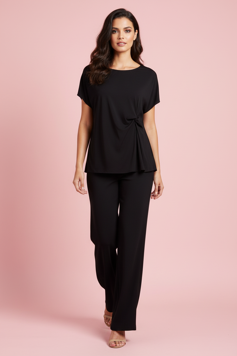 Blusa Amelie – Blusa con Nodo Laterale e Maniche a Kimono