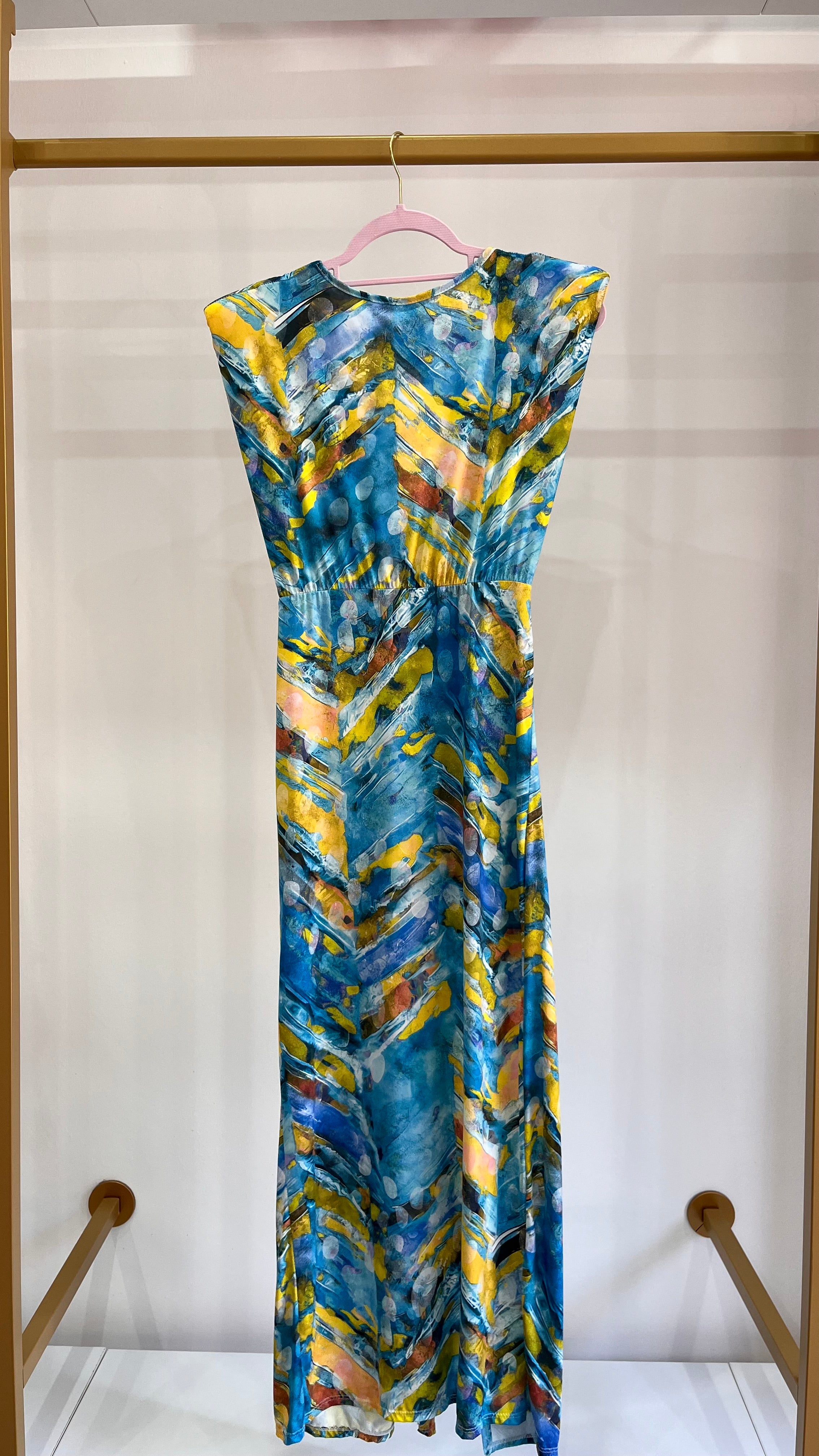 Vestito Francesca - Abito Fantasia con dettaglio Frontale e Spacco Elegante