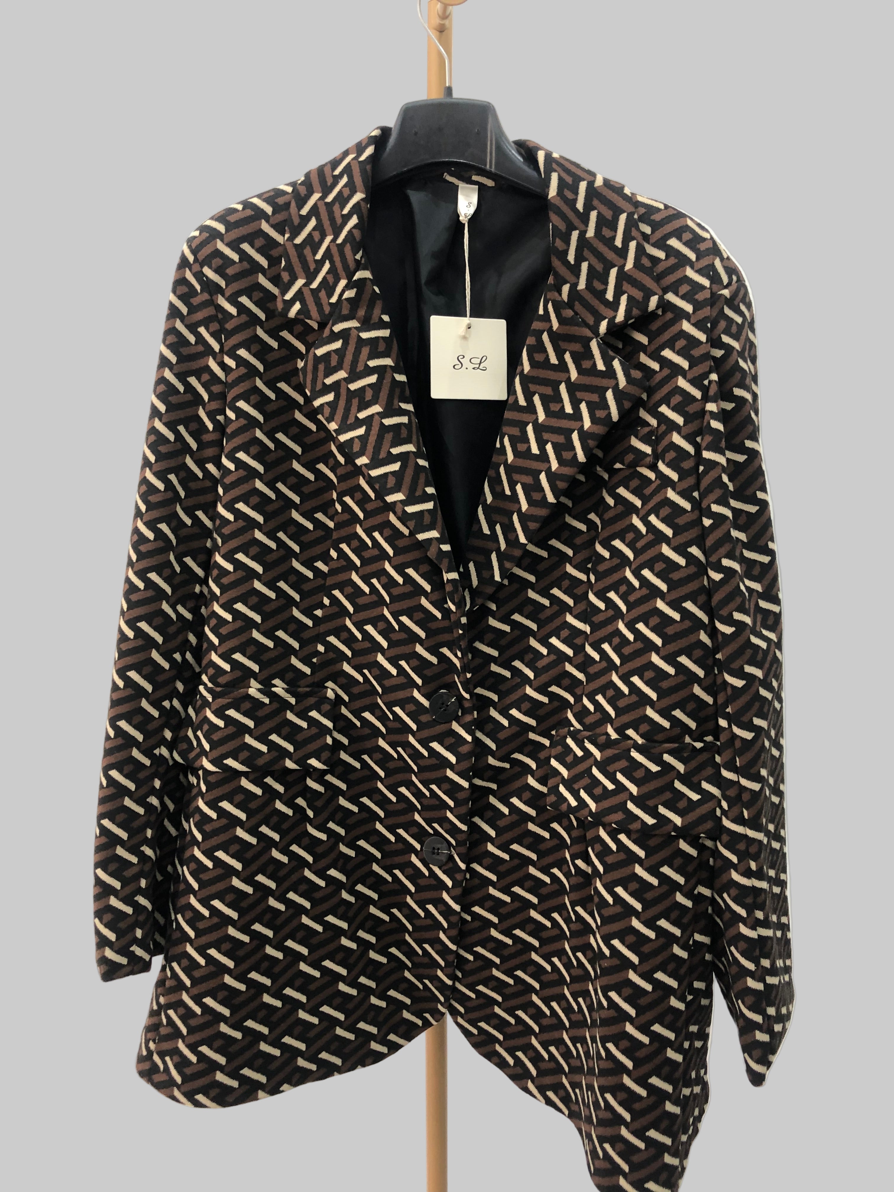 Blazer Giorgia Oversize Fantasia Geometrica - Giacca Donna