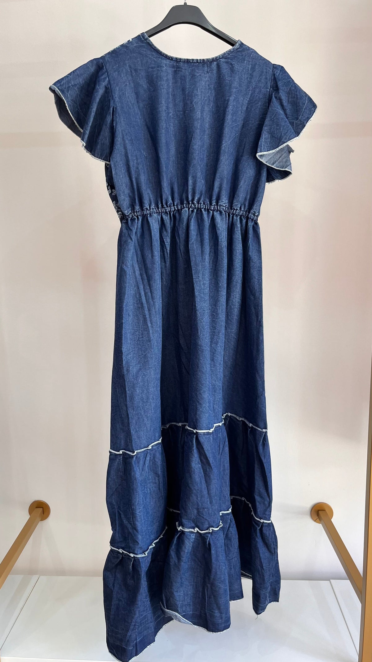 Abito Alisha – Abito Lungo in Denim con Ricami