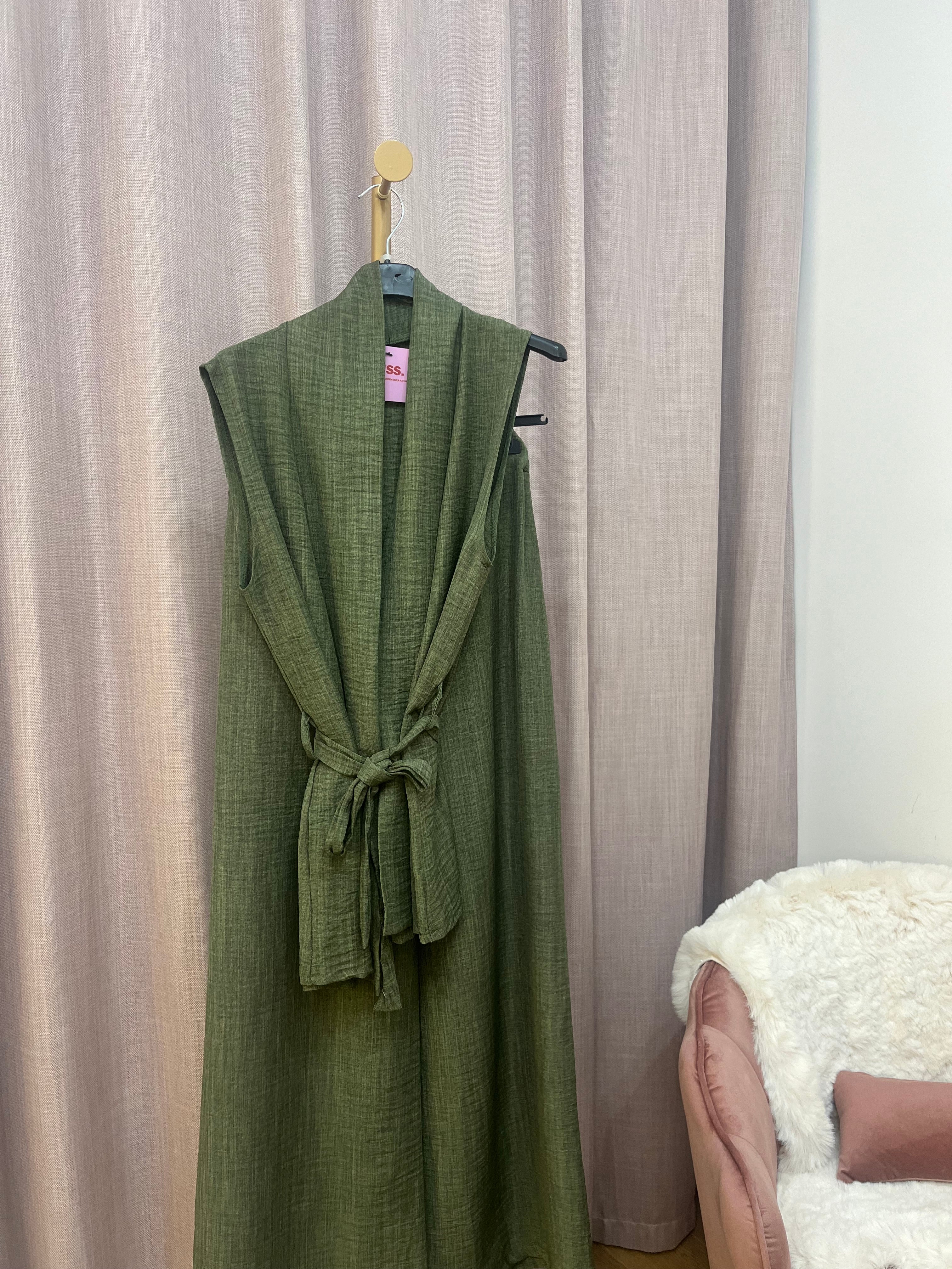 Coordinato Letizia – Gilet con Cintura e Pantalone | Taglia Unica