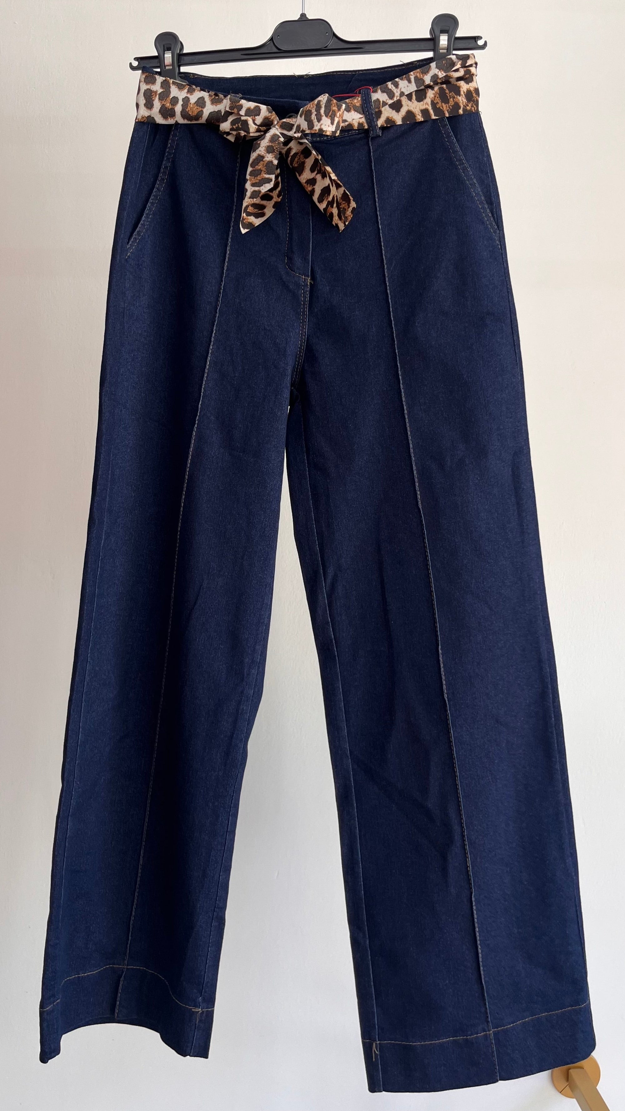 Jeans Pina - Pantalone Denim con Cintura in Fantasia
