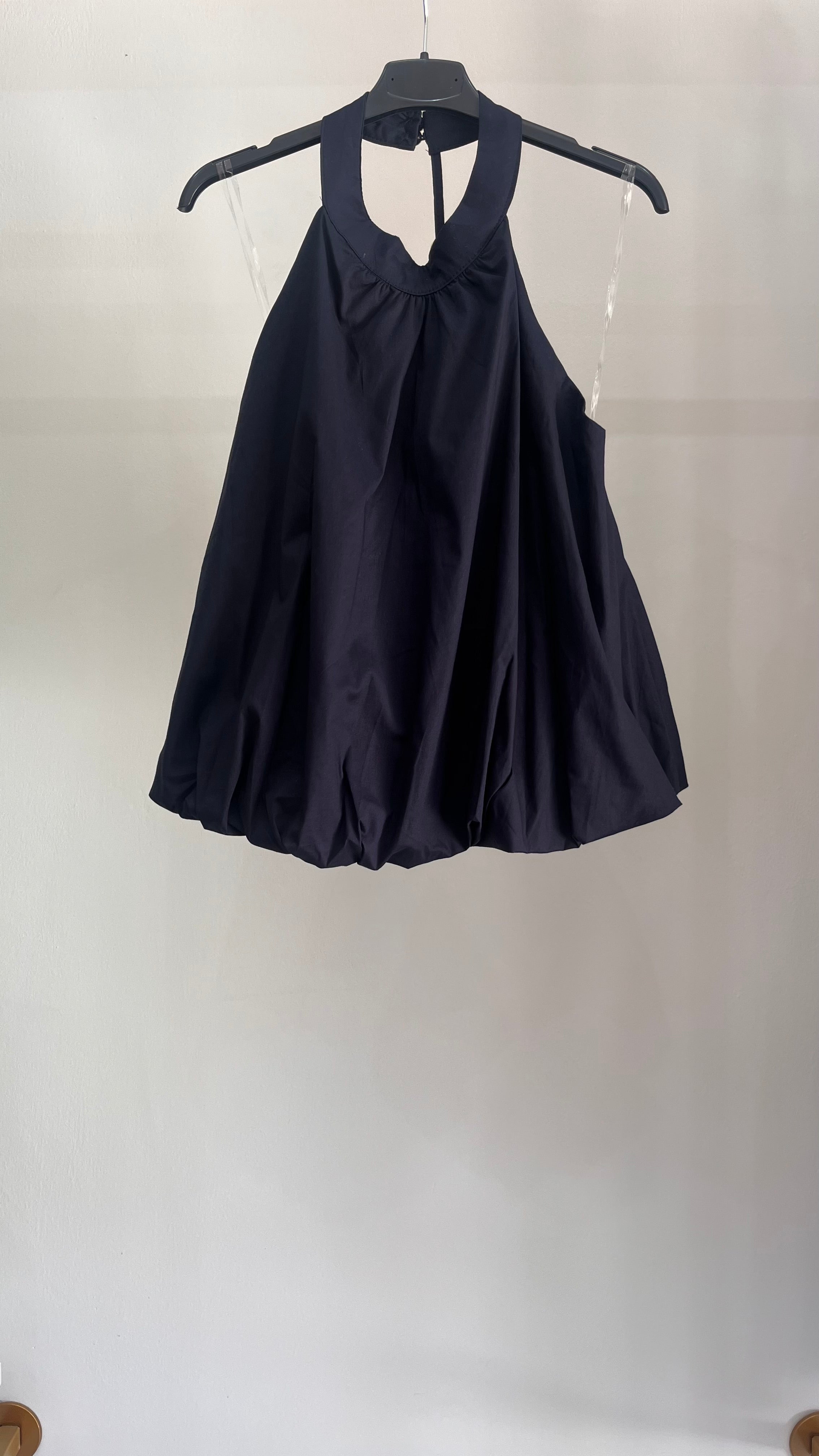 Blusa Paloma - Top Balloon con Collo Halter e Schiena Scoperta